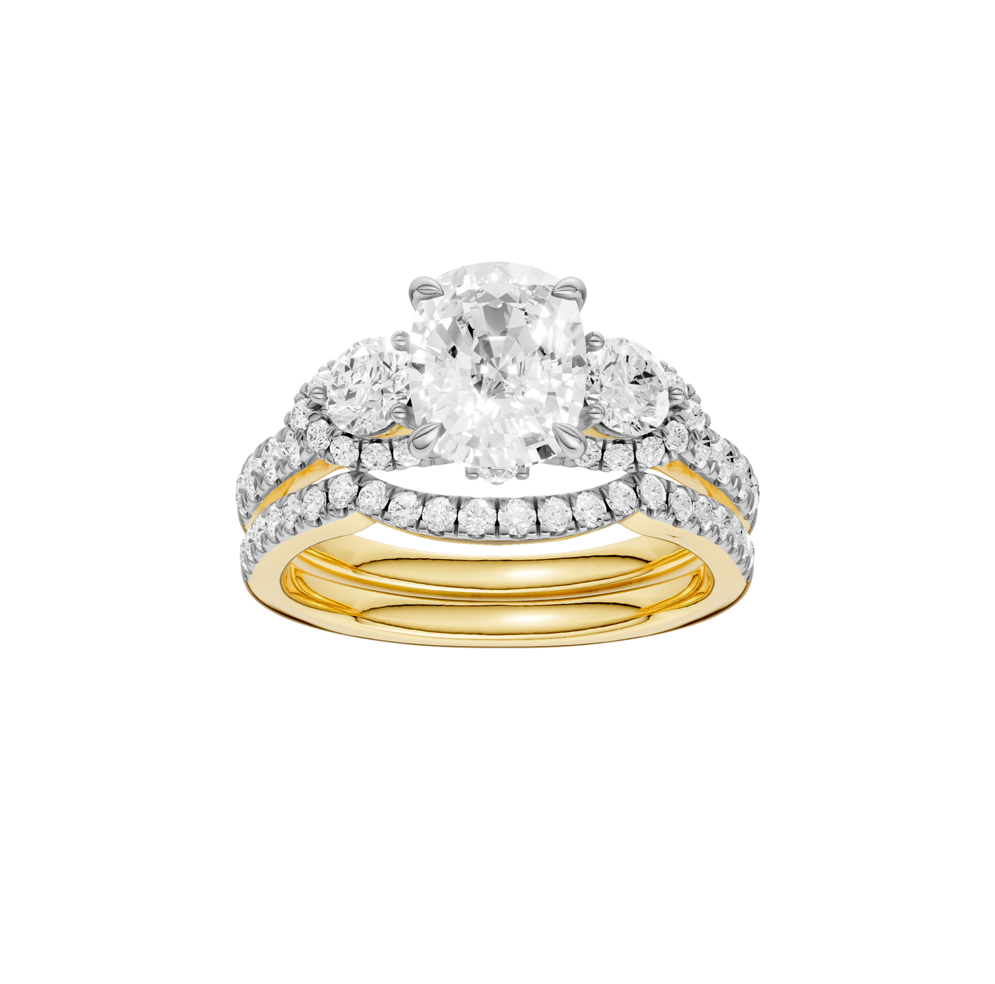 2.40ct Elongated Cushion Certified Lab Diamond Ring