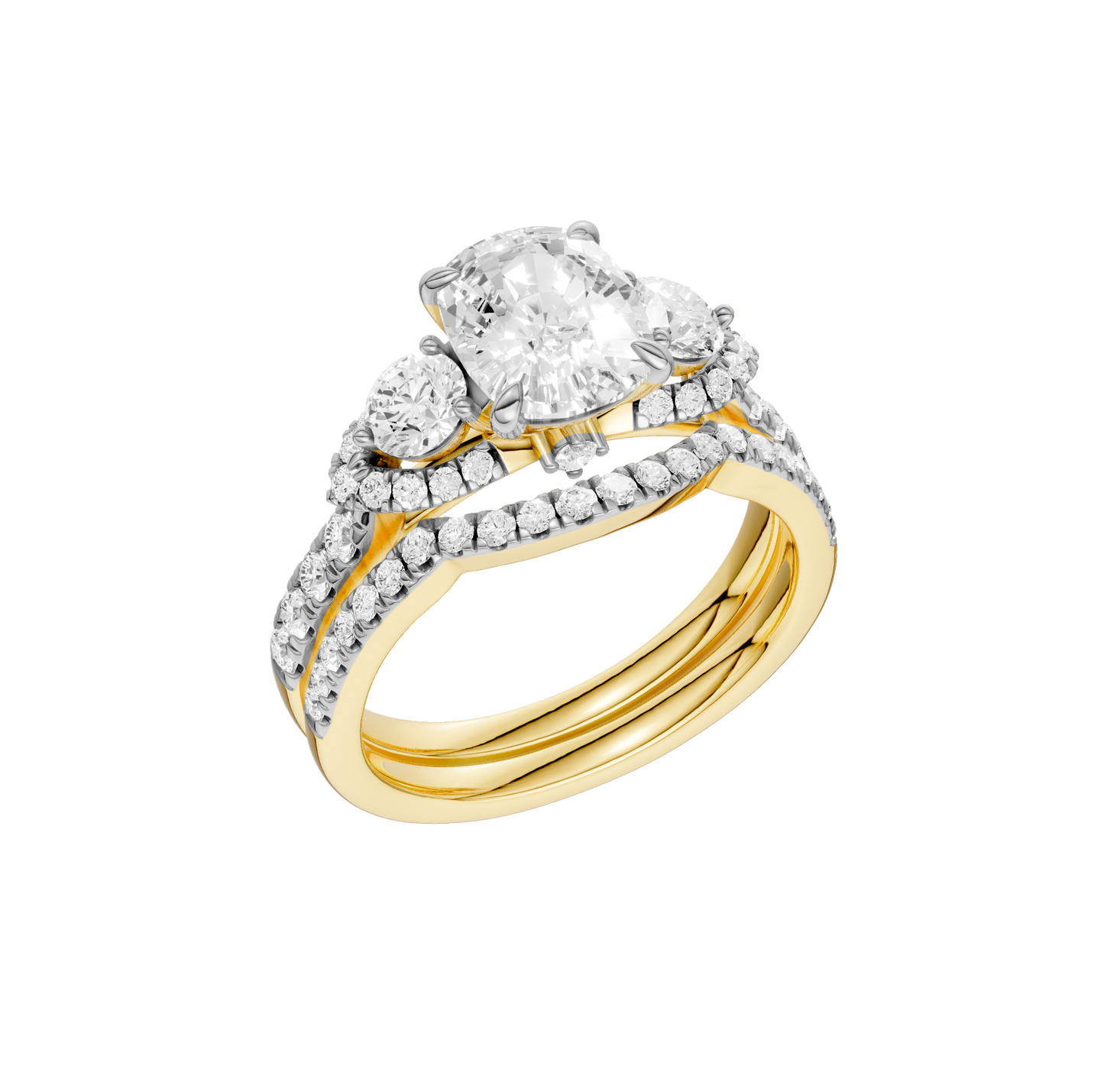 2.40ct Elongated Cushion Certified Lab Diamond Ring