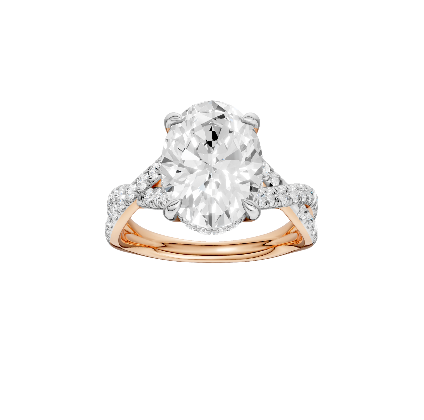4.50ct Oval Certified Lab Diamond Ring
