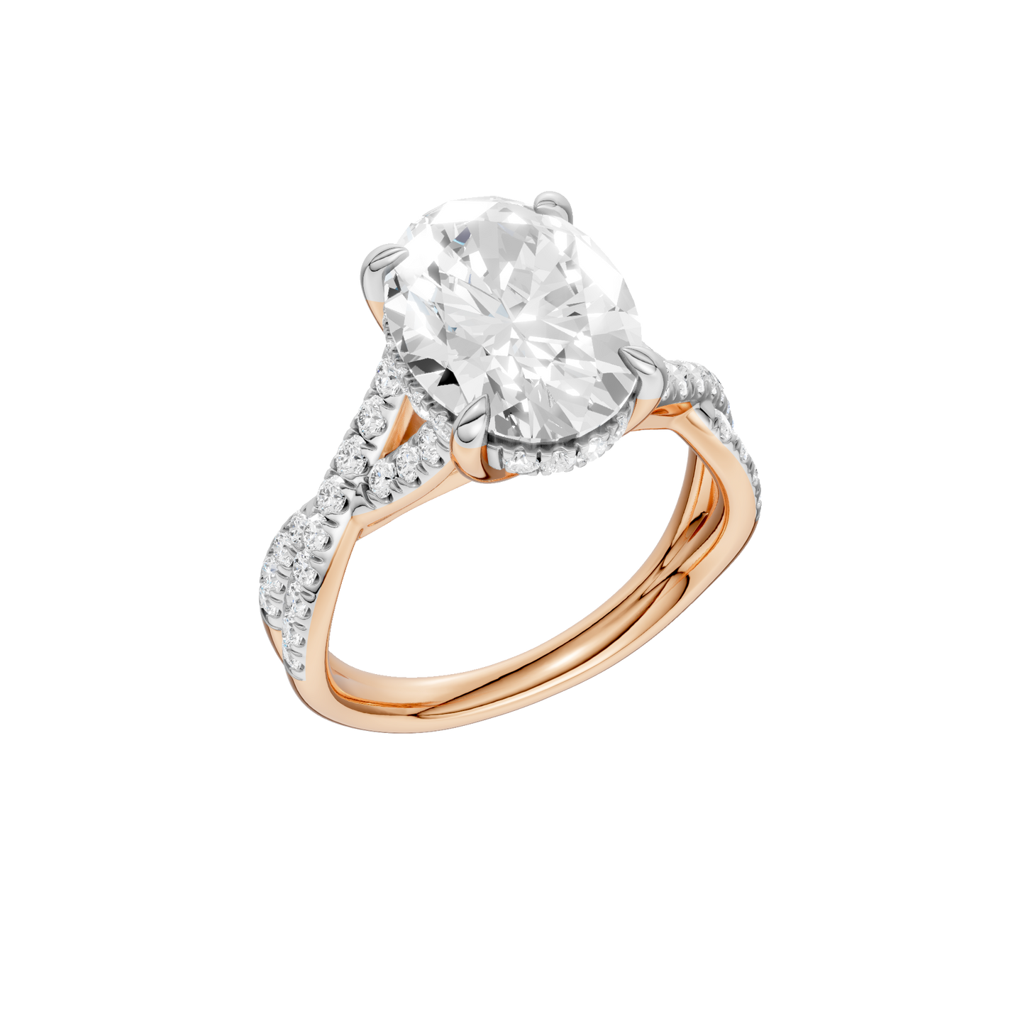 4.50ct Oval Certified Lab Diamond Ring