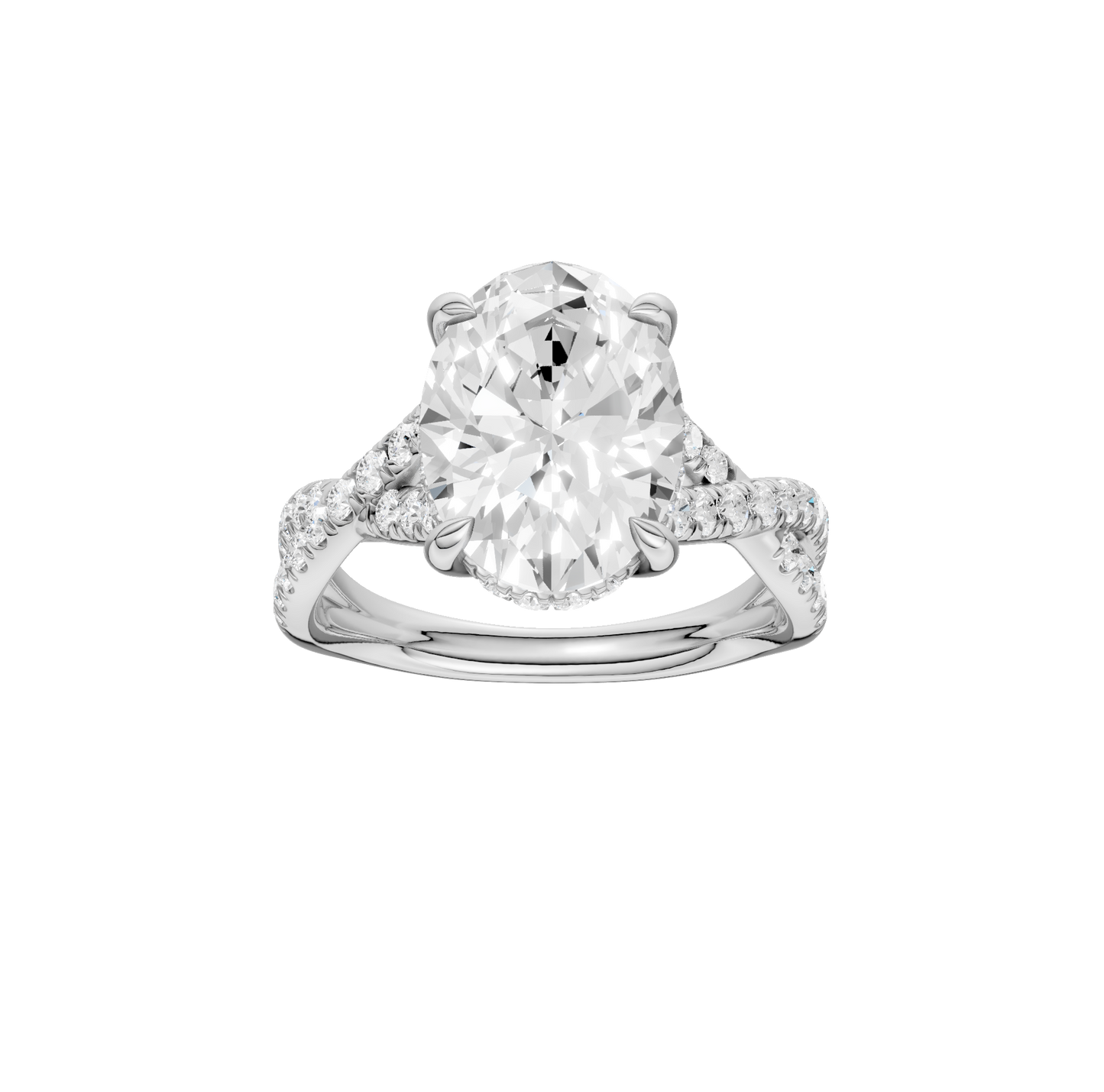 4.50ct Oval Certified Lab Diamond Ring