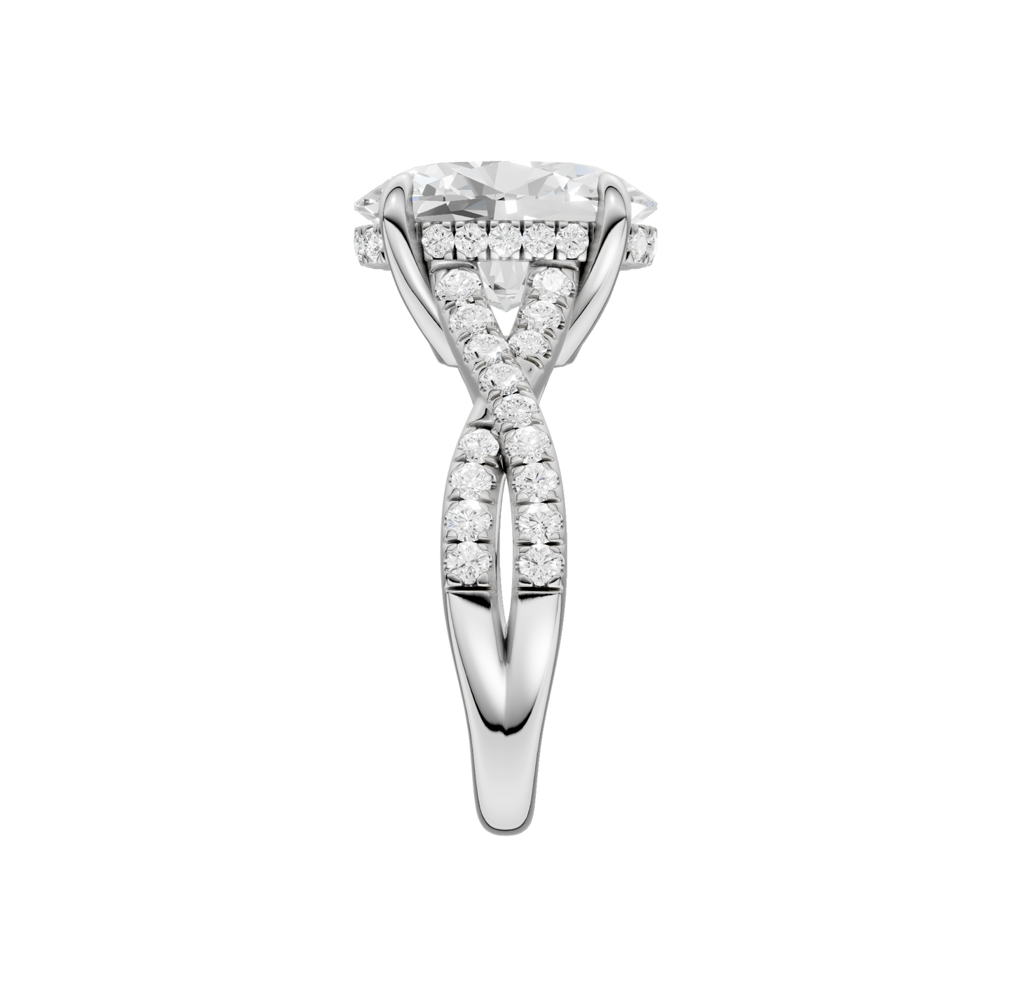 4.50ct Oval Certified Lab Diamond Ring