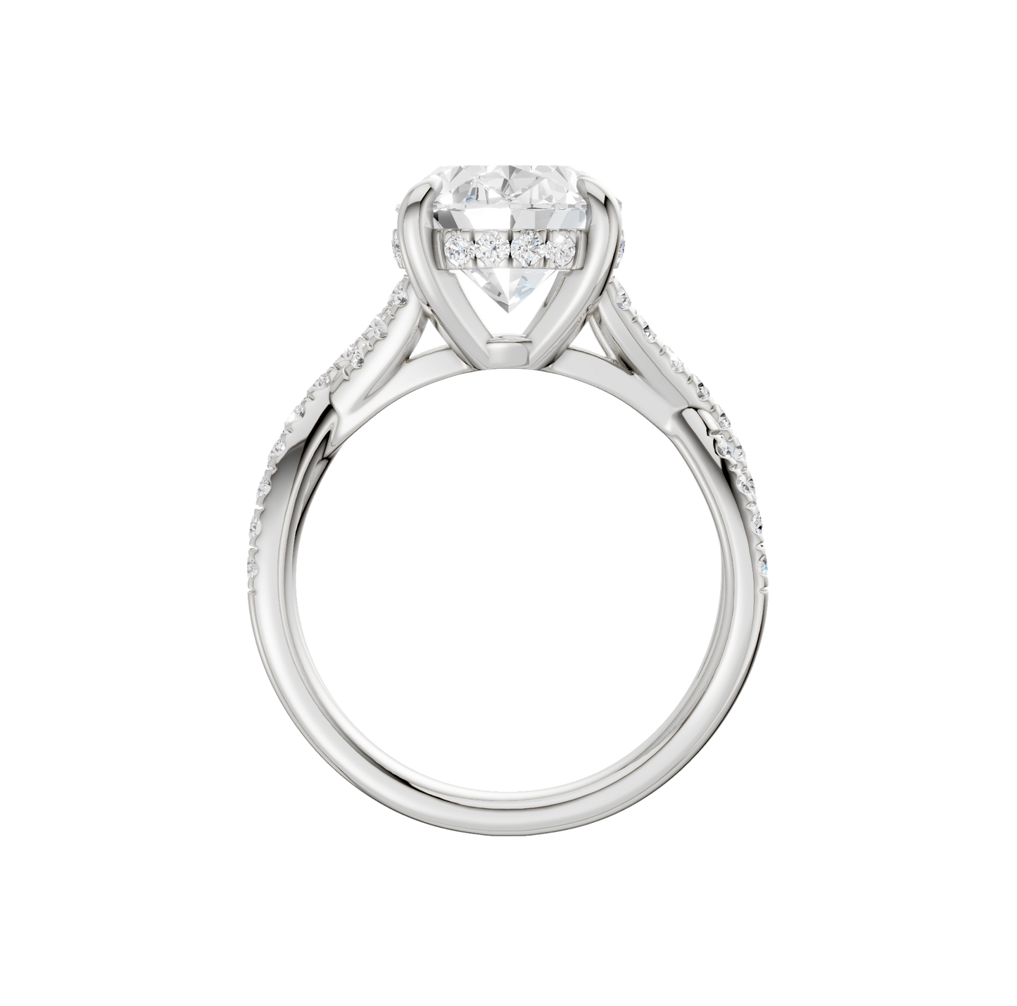 4.50ct Oval Certified Lab Diamond Ring