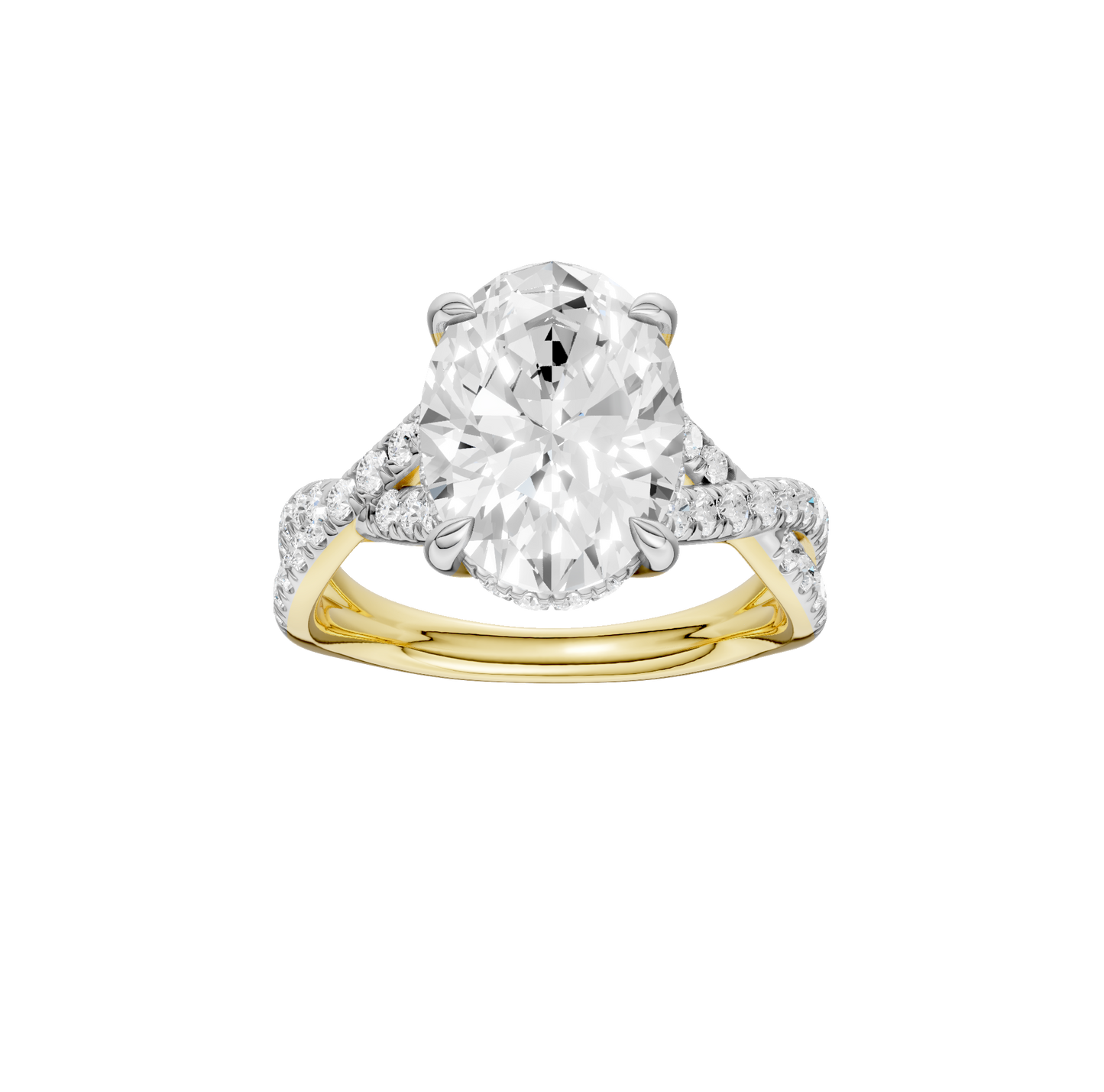 4.50ct Oval Certified Lab Diamond Ring