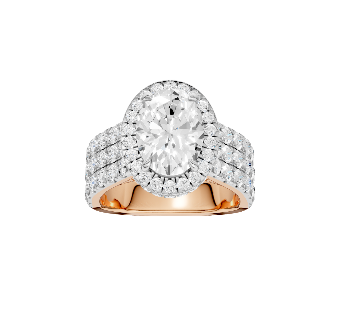 5.00ct Oval Certified Lab Diamond Ring