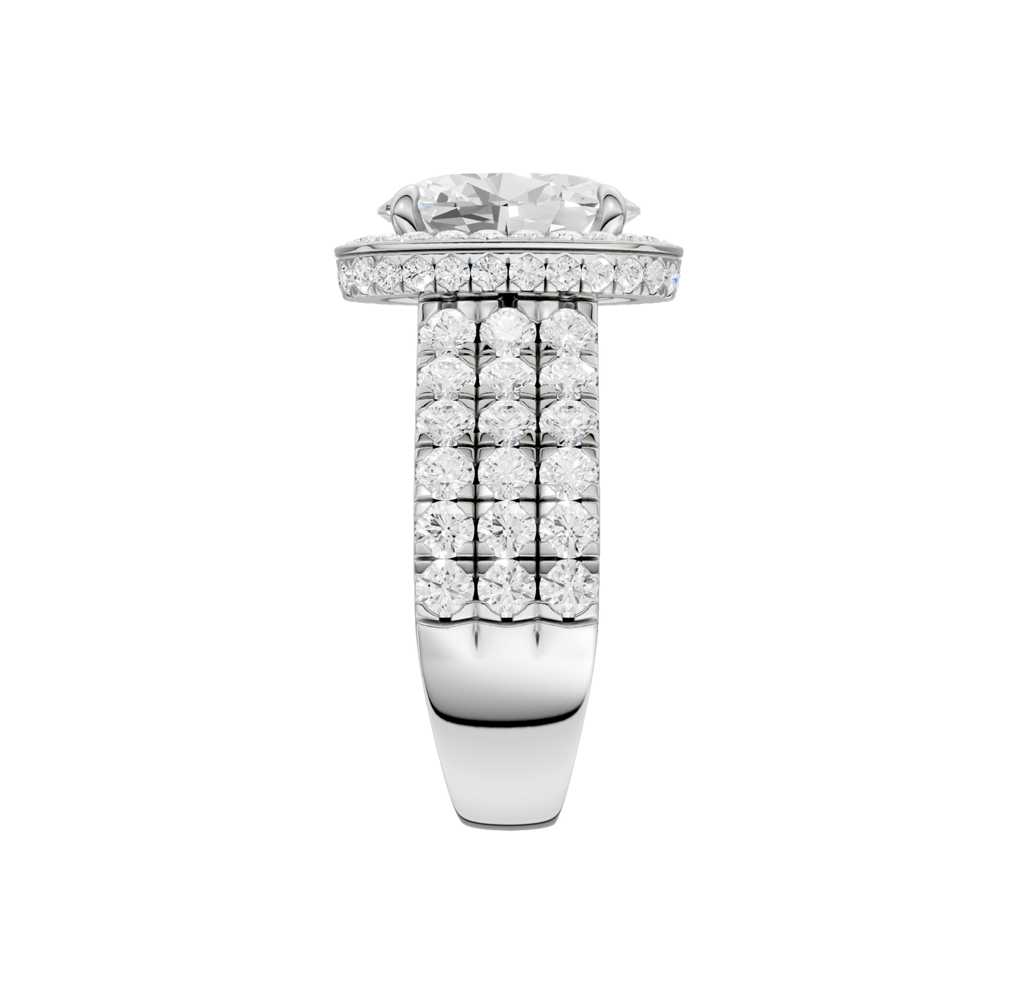 5.00ct Oval Certified Lab Diamond Ring