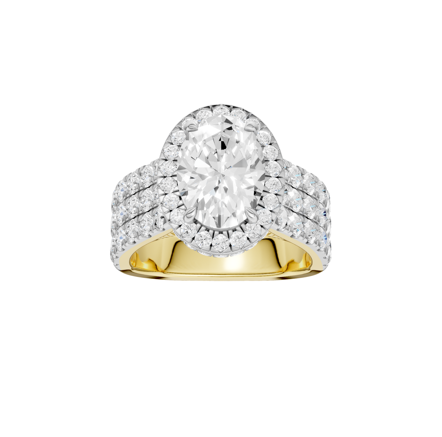 5.00ct Oval Certified Lab Diamond Ring