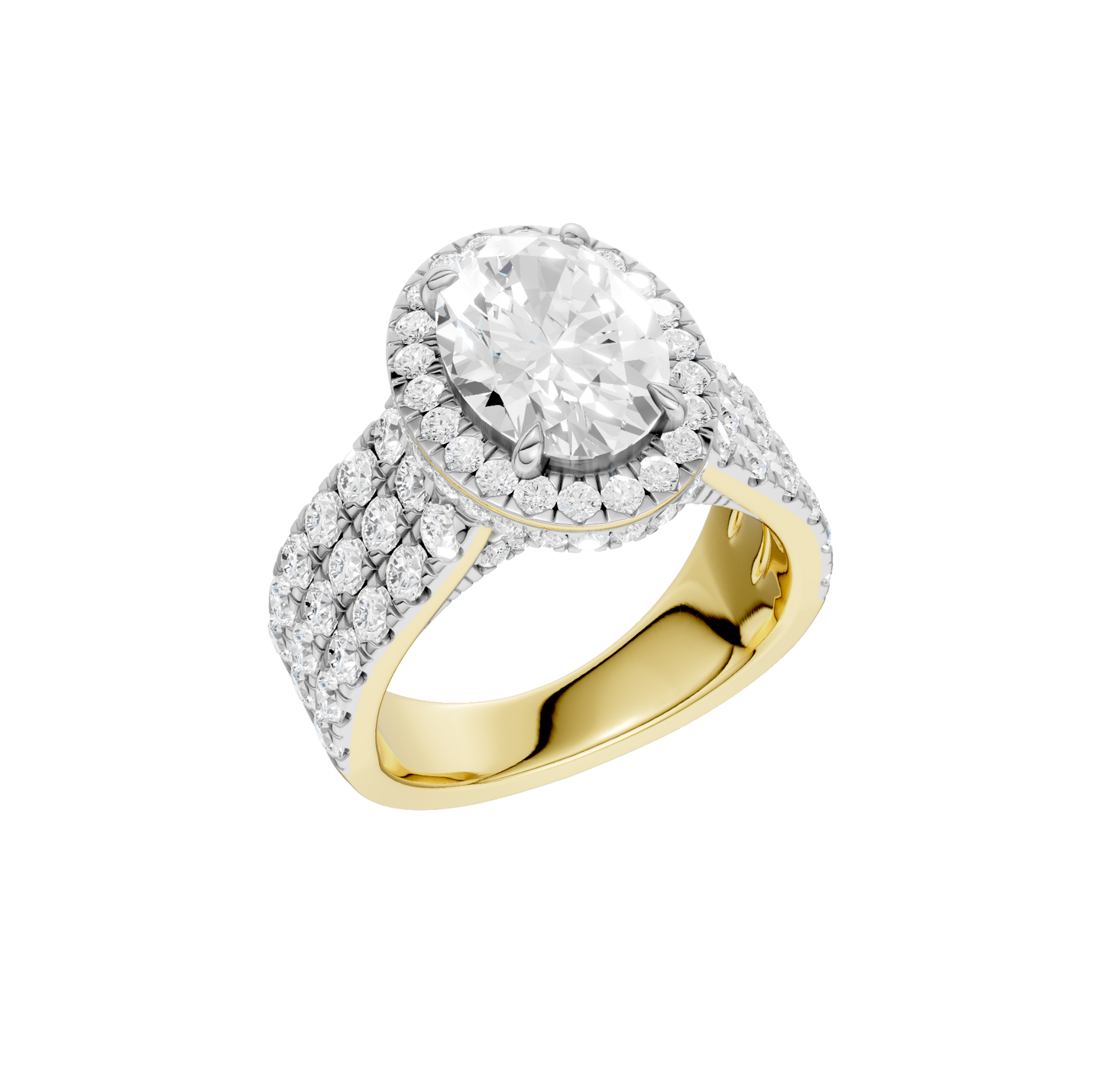 5.00ct Oval Certified Lab Diamond Ring