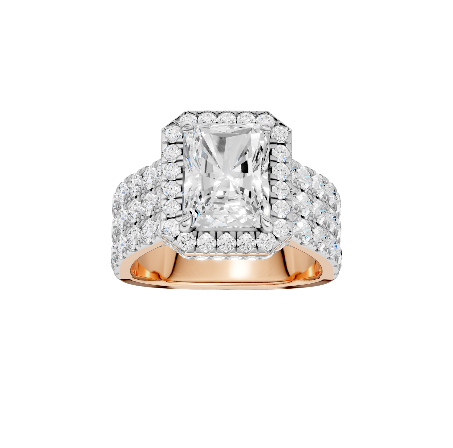 5.00ct Radiant Certified Lab Diamond Ring