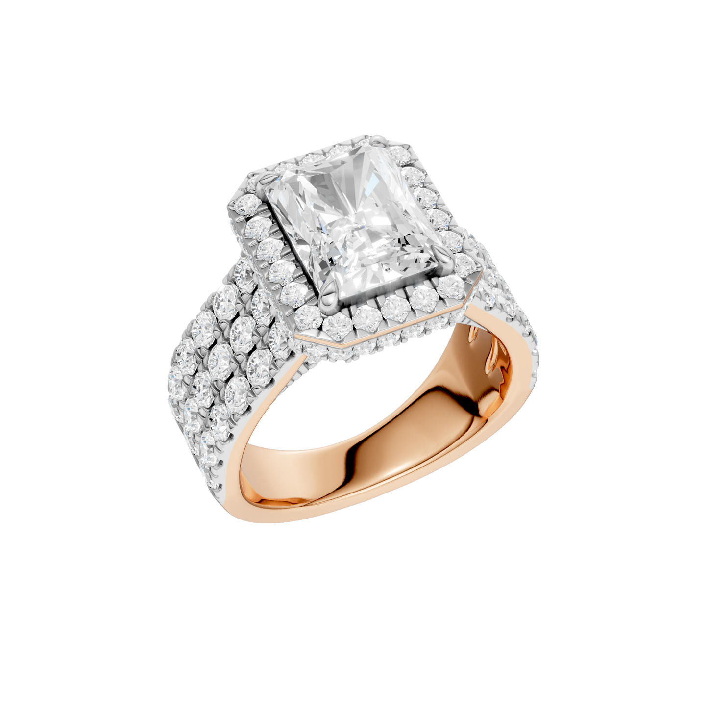 5.00ct Radiant Certified Lab Diamond Ring
