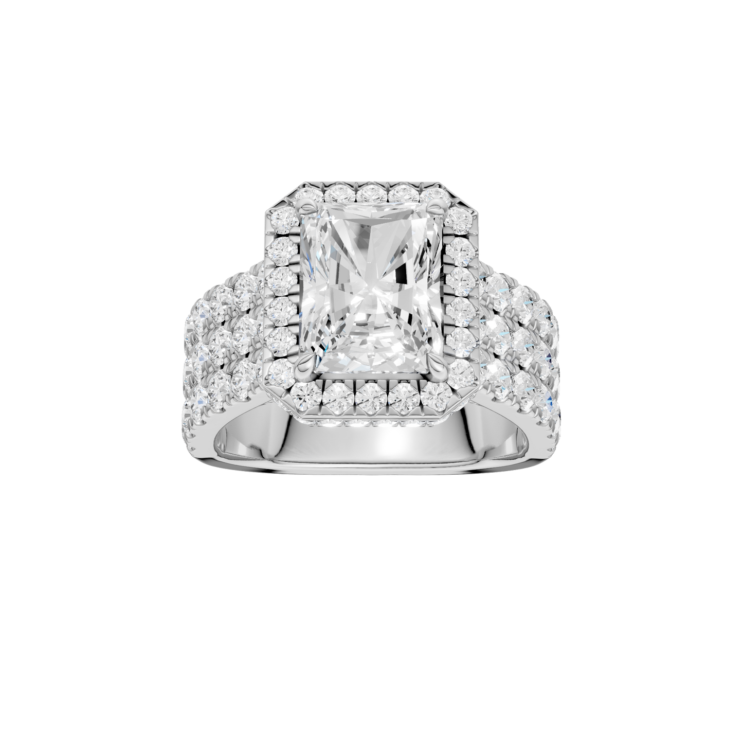5.00ct Radiant Certified Lab Diamond Ring