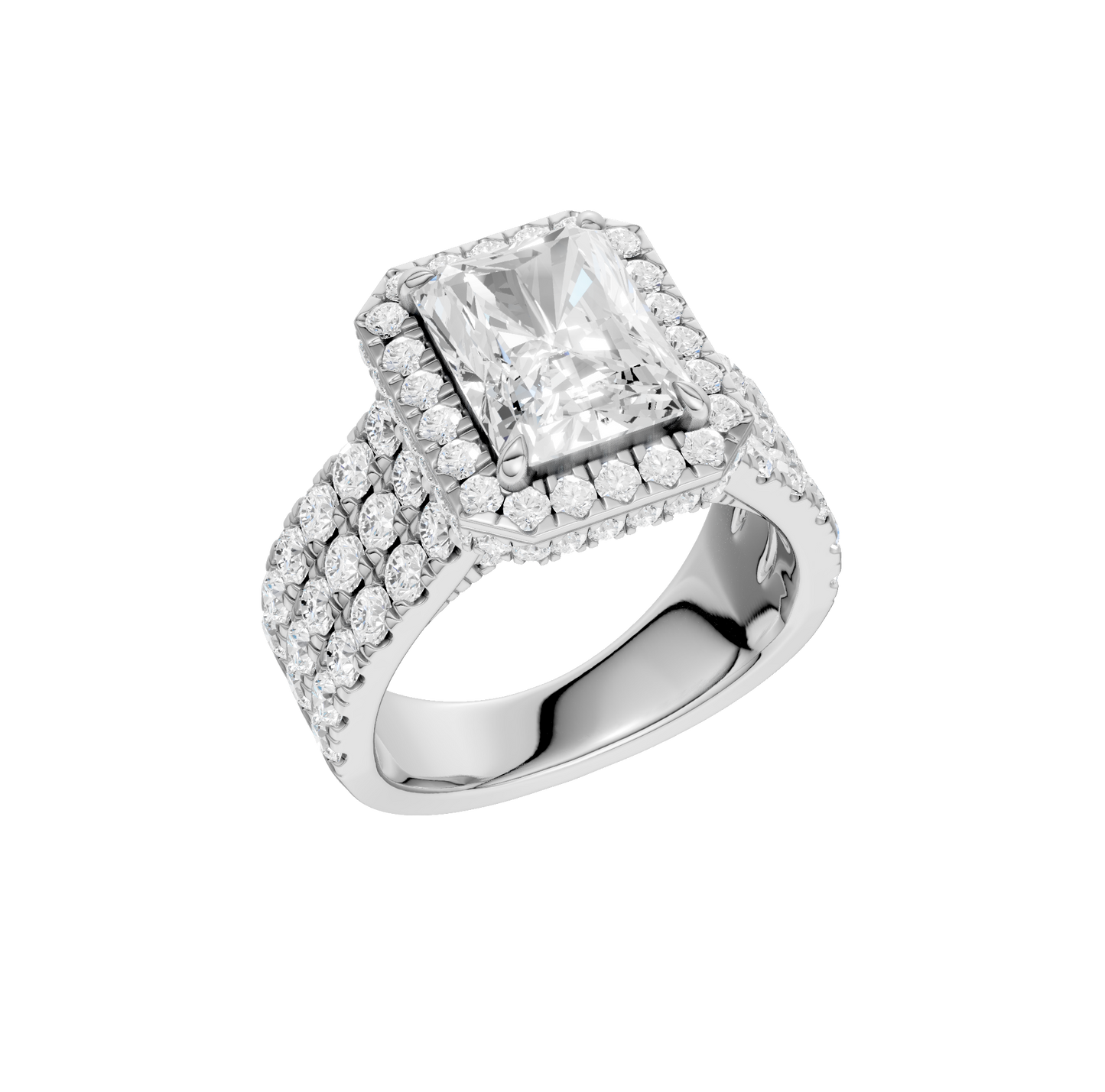 5.00ct Radiant Certified Lab Diamond Ring