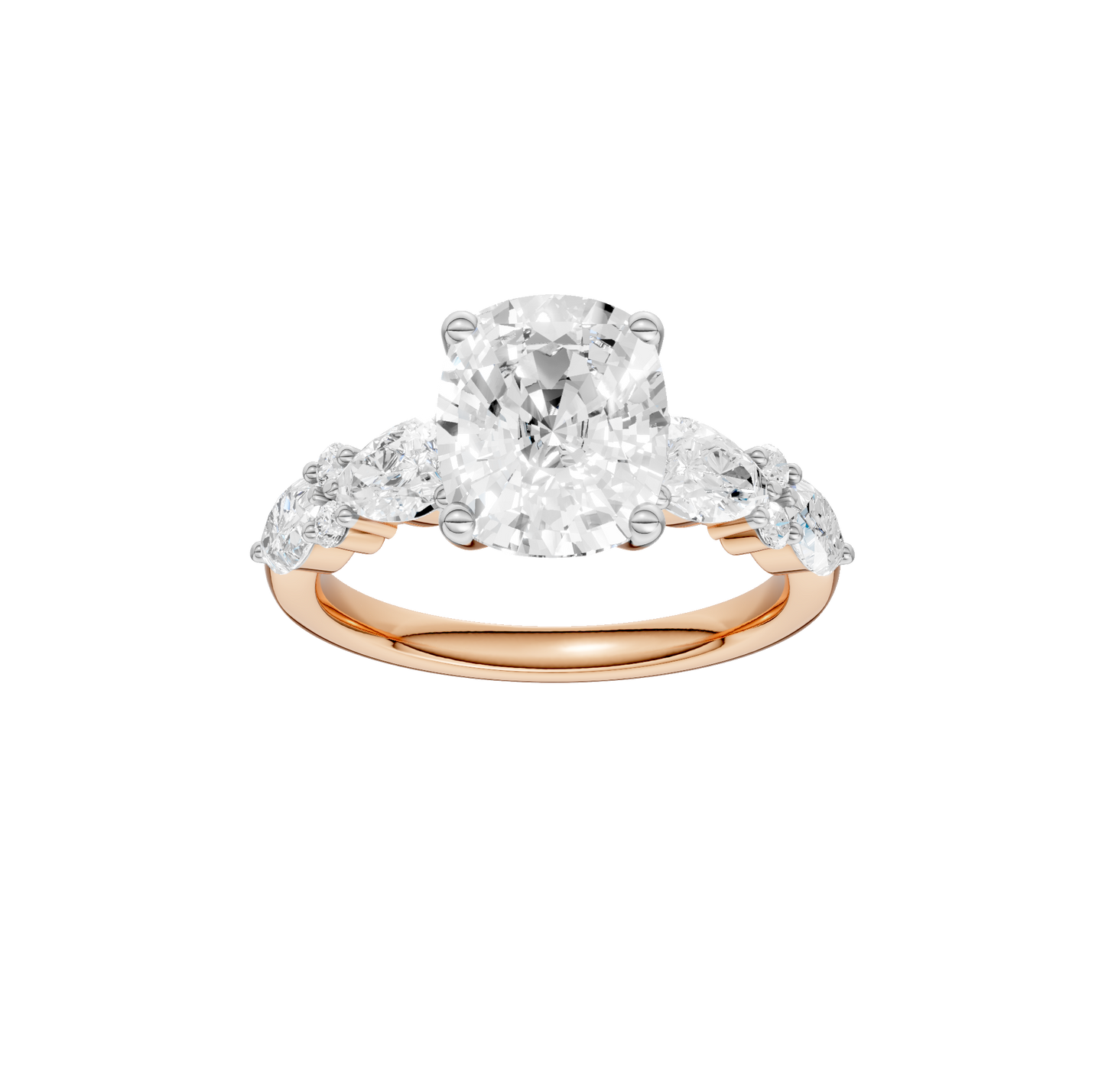 2.75ct Elongated Cushion Certified Lab Diamond Ring