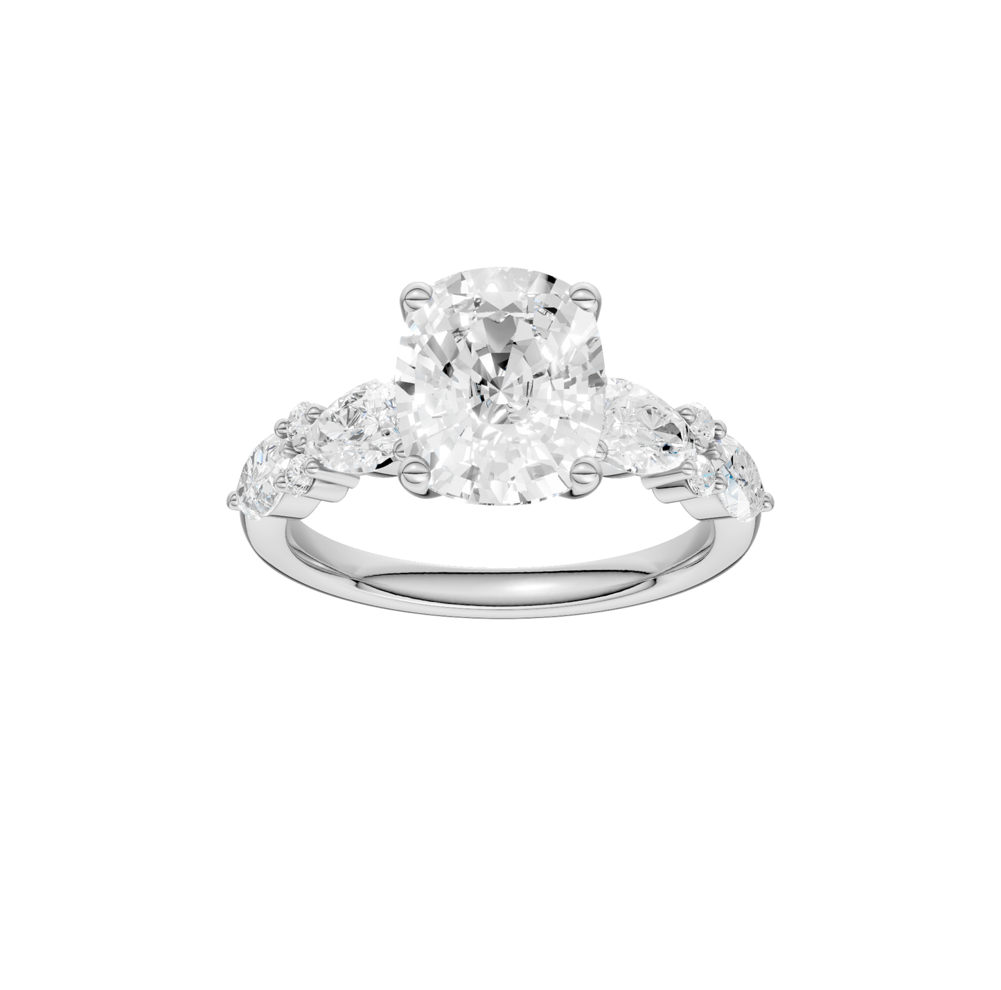 2.75ct Elongated Cushion Certified Lab Diamond Ring