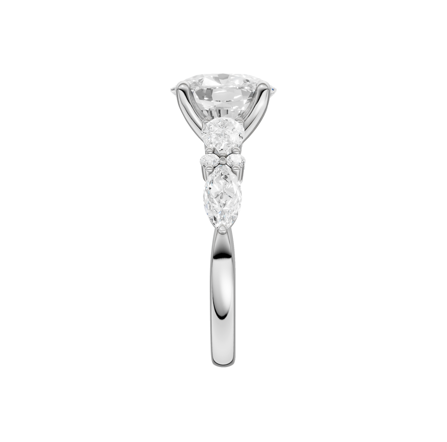 2.75ct Elongated Cushion Certified Lab Diamond Ring