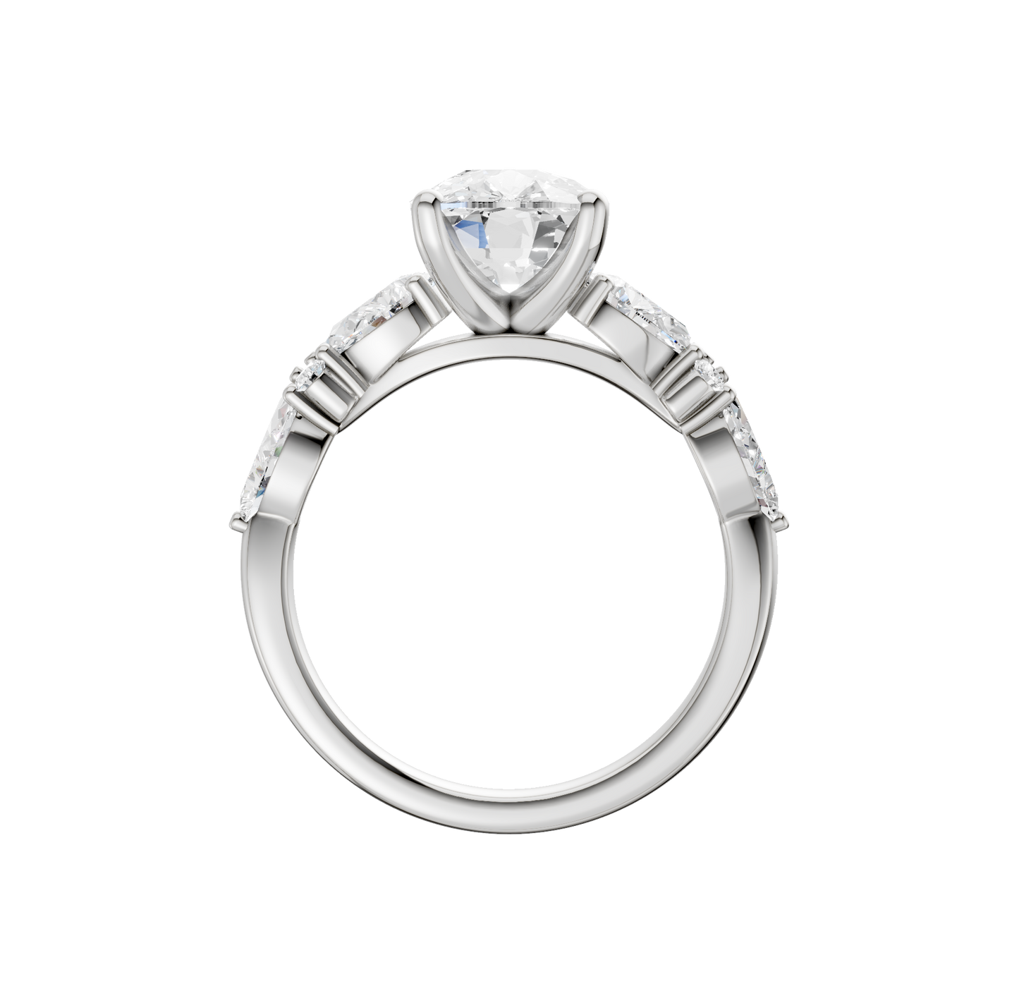 2.75ct Elongated Cushion Certified Lab Diamond Ring