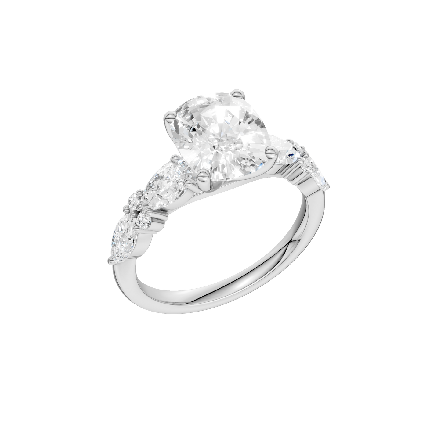 2.75ct Elongated Cushion Certified Lab Diamond Ring