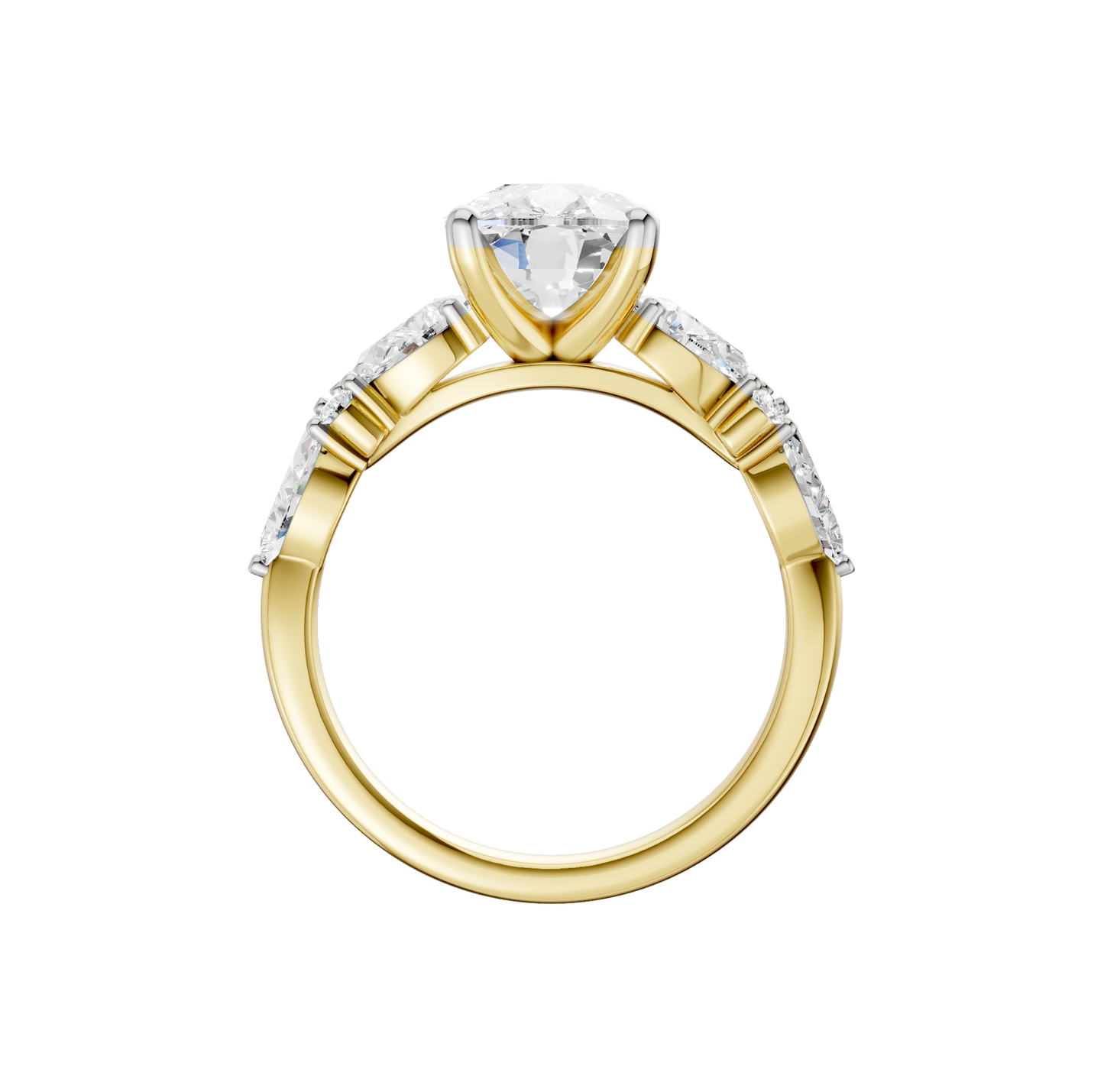 2.75ct Elongated Cushion Certified Lab Diamond Ring