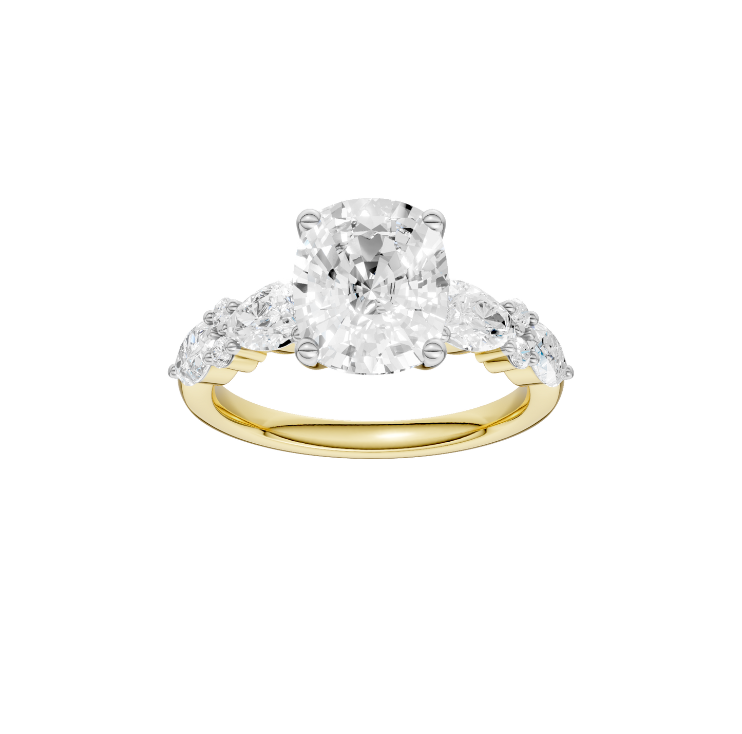 2.75ct Elongated Cushion Certified Lab Diamond Ring