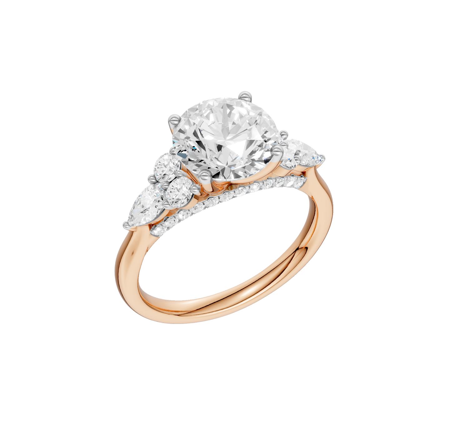 2.75ct Round Certified Lab Diamond Ring