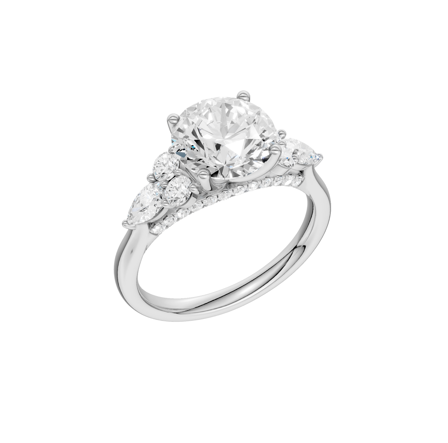 2.75ct Round Certified Lab Diamond Ring