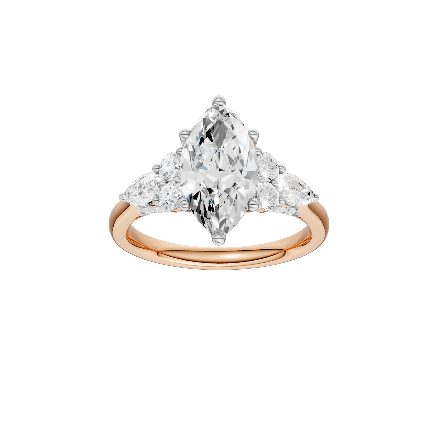 2.75ct Marquise Certified Lab Diamond Ring