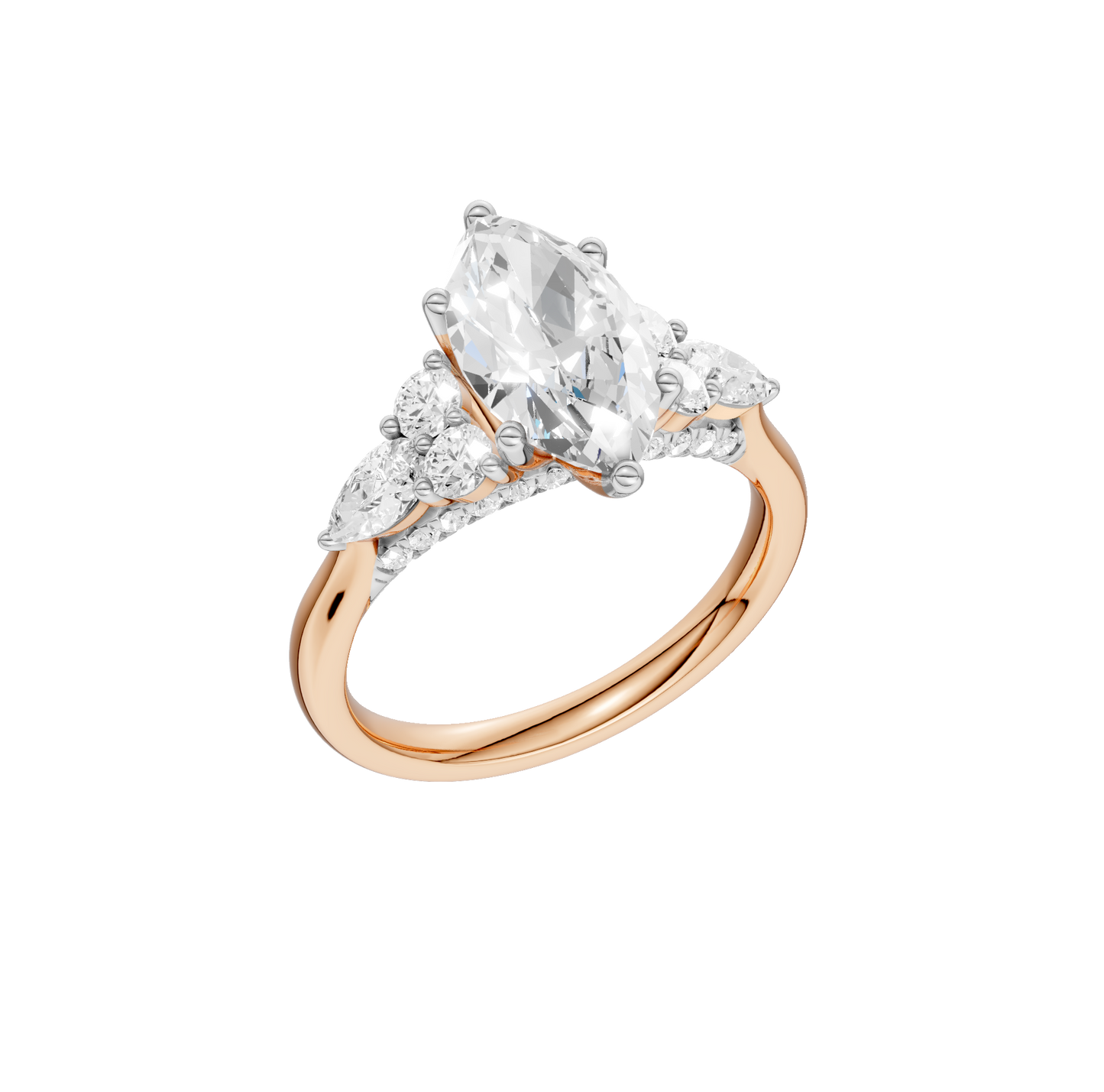2.75ct Marquise Certified Lab Diamond Ring
