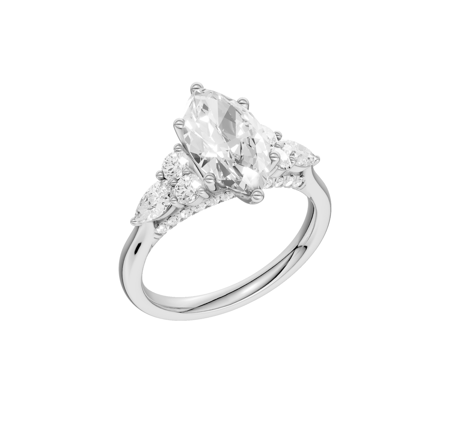 2.75ct Marquise Certified Lab Diamond Ring