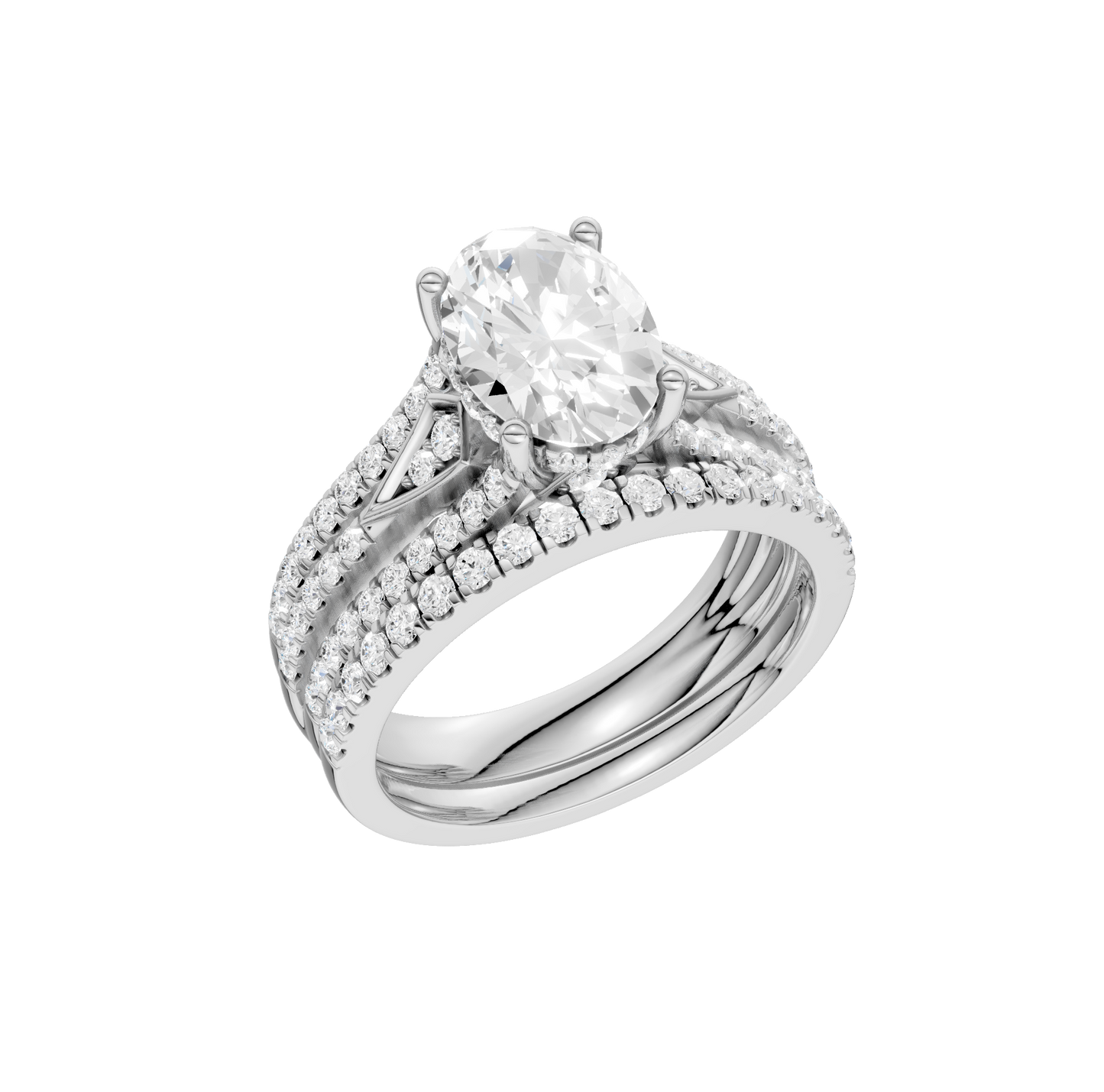 2.75ct Oval Certified Lab Diamond Ring