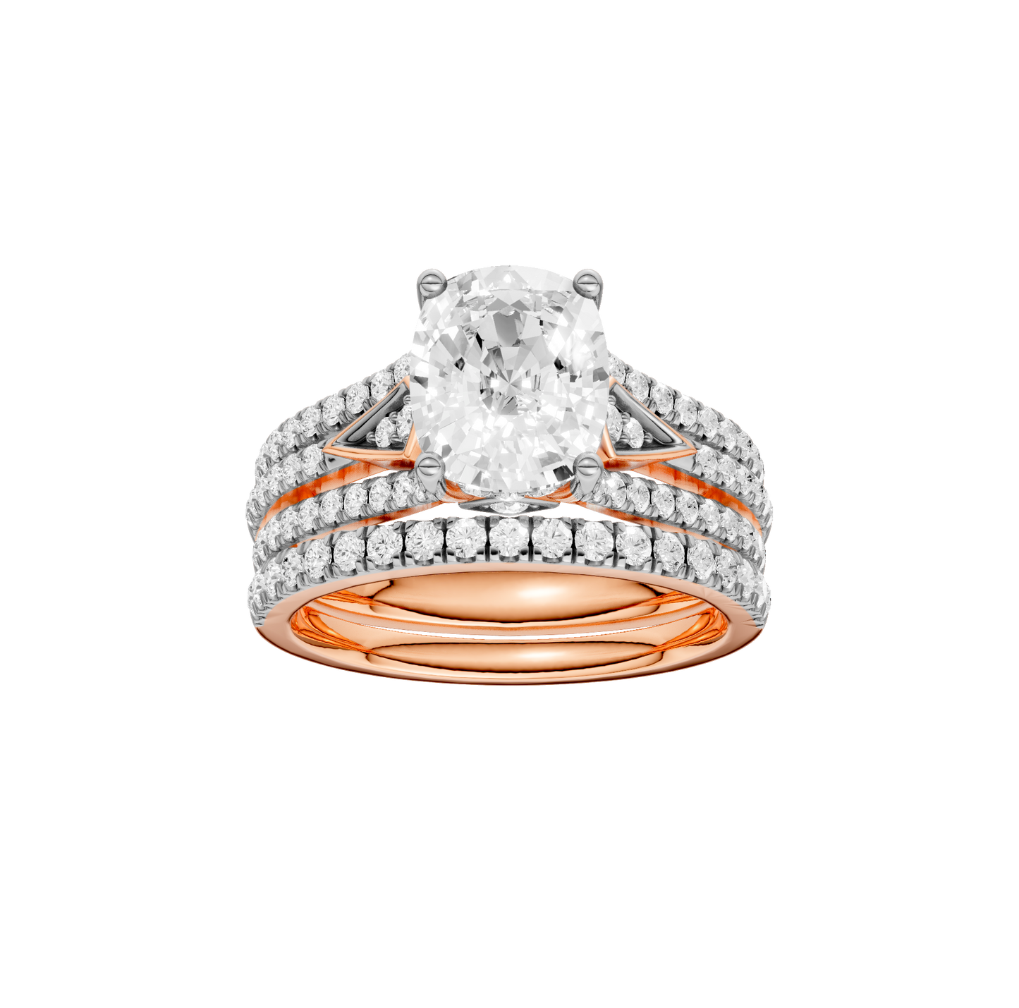 2.75ct Elongated Cushion Certified Lab Diamond Ring