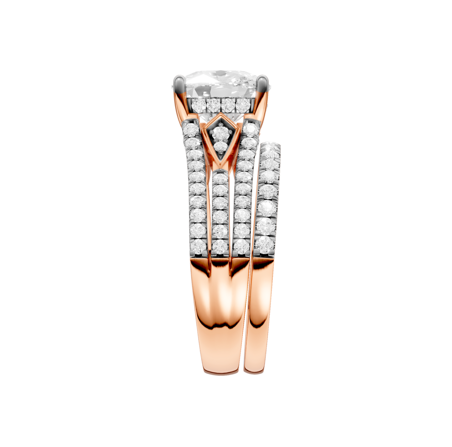 2.75ct Elongated Cushion Certified Lab Diamond Ring
