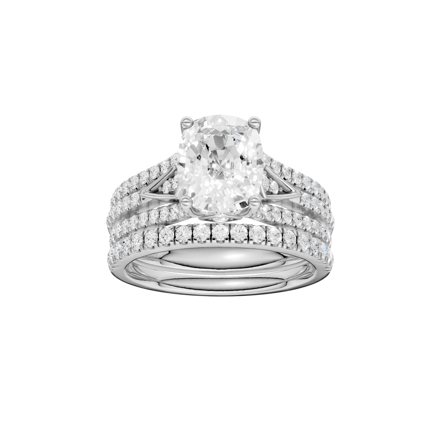 2.75ct Elongated Cushion Certified Lab Diamond Ring