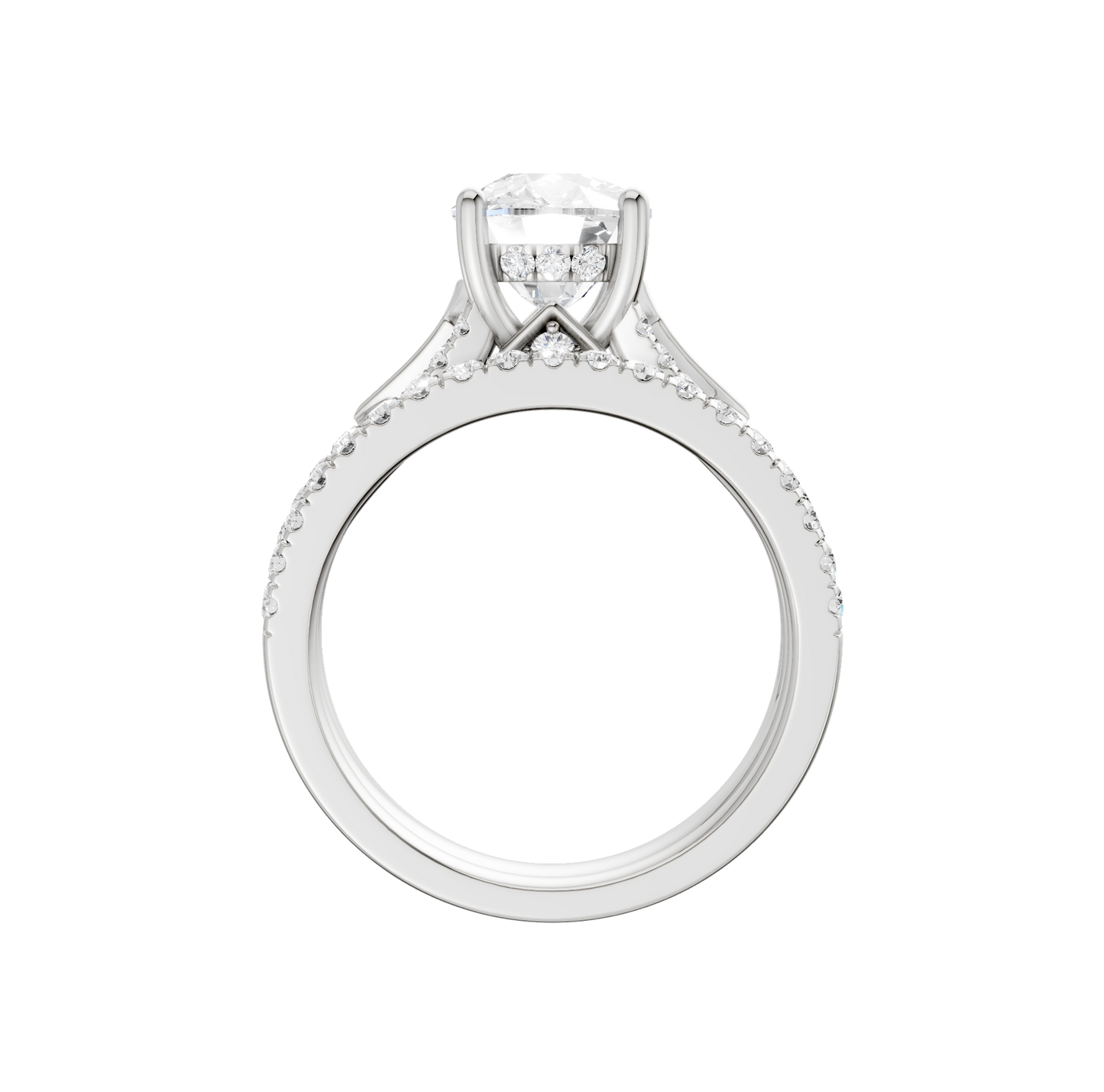 2.75ct Elongated Cushion Certified Lab Diamond Ring