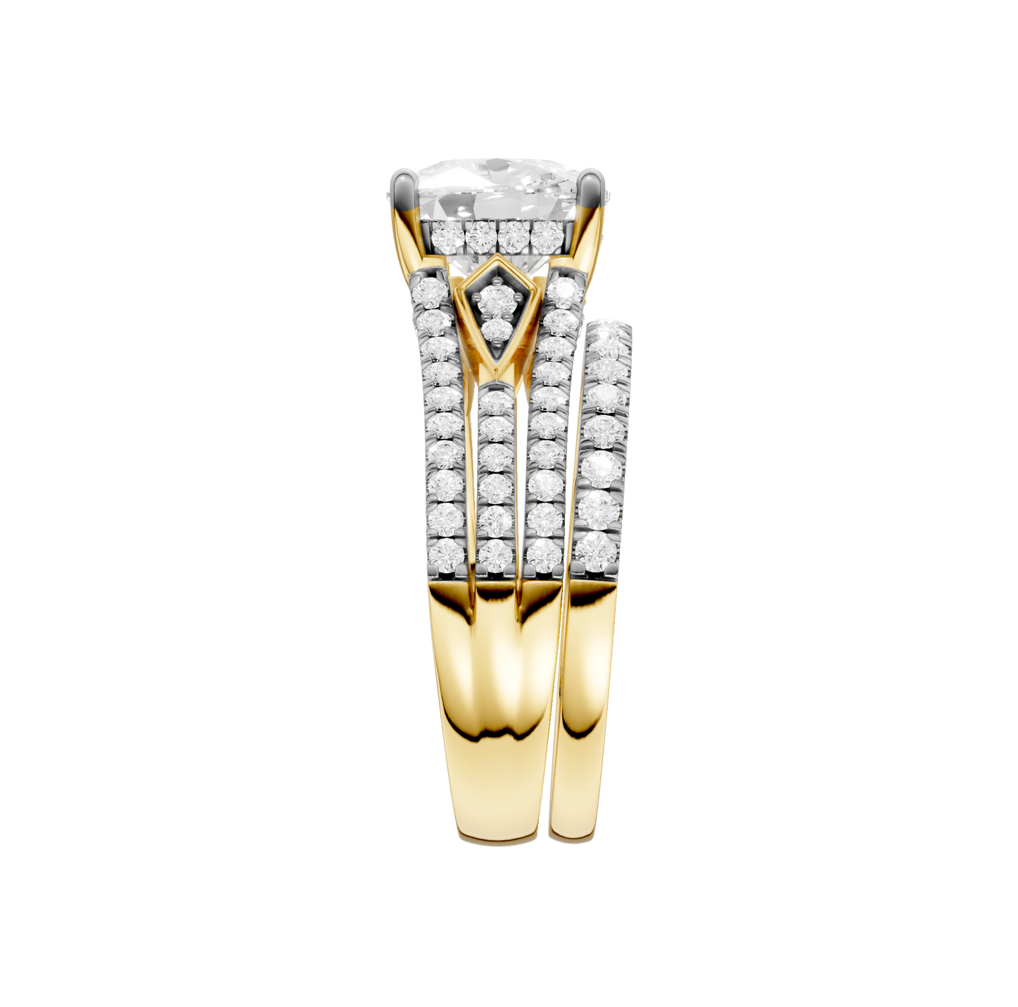 2.75ct Elongated Cushion Certified Lab Diamond Ring