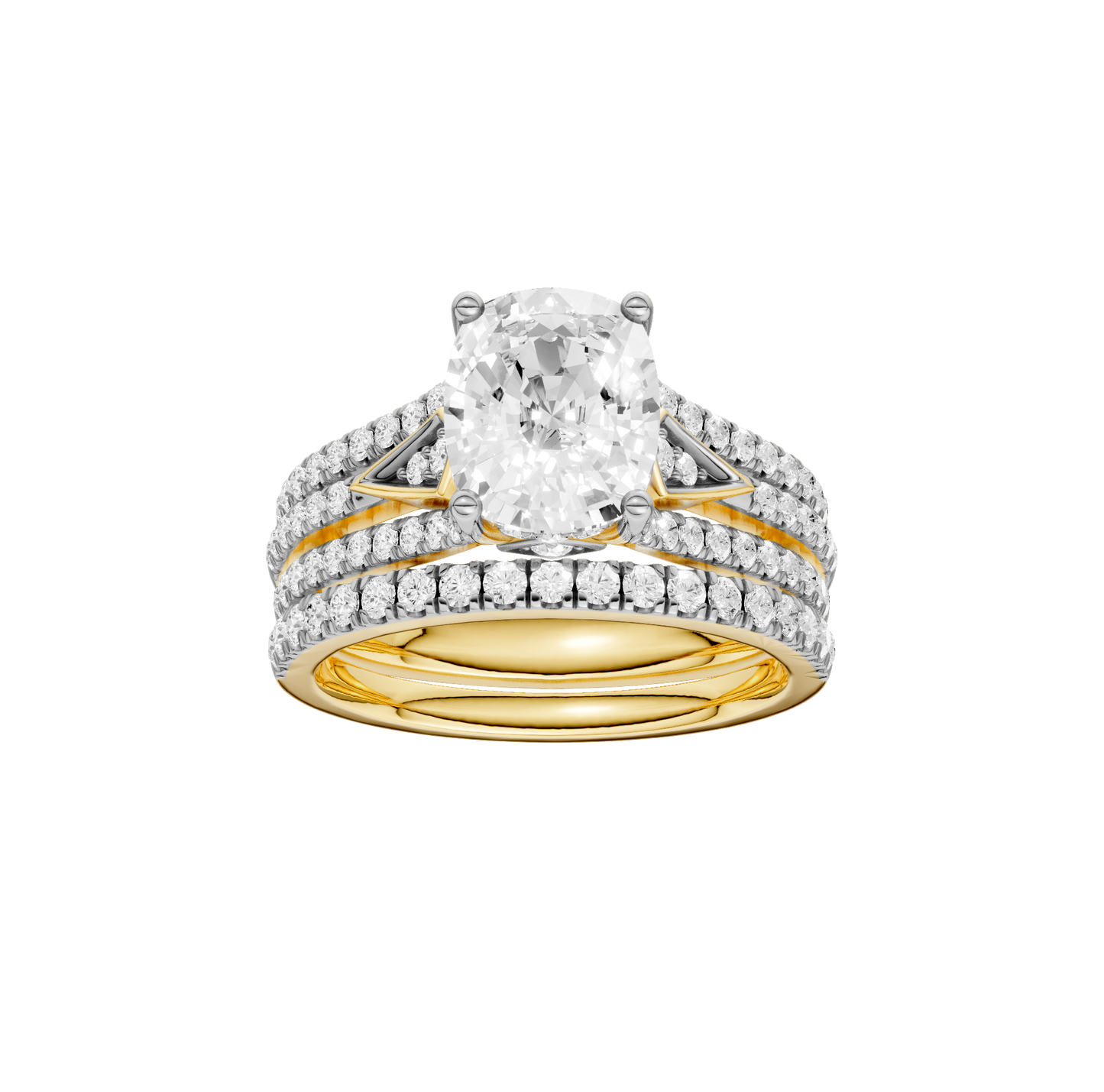 2.75ct Elongated Cushion Certified Lab Diamond Ring