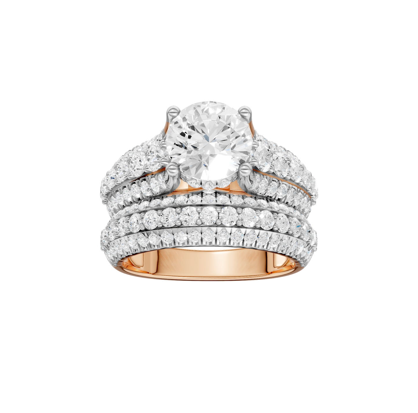 3.50ct Round Certified Lab Diamond Ring