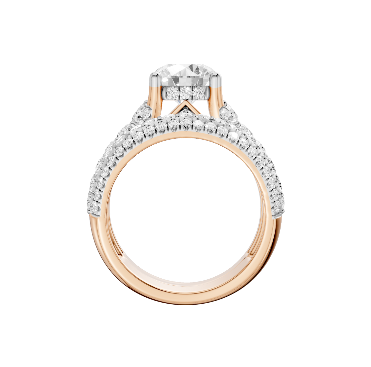 3.50ct Round Certified Lab Diamond Ring