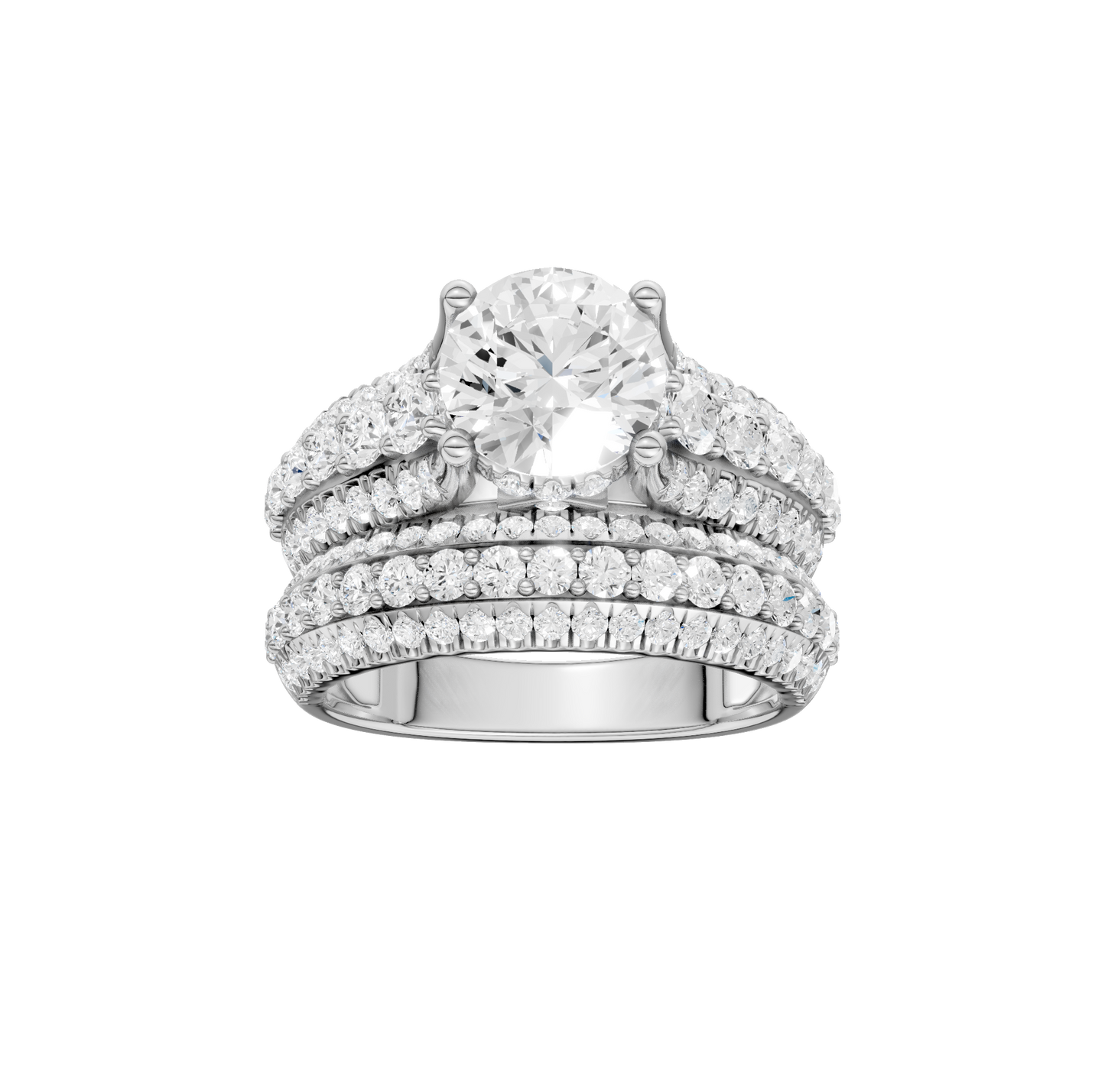3.50ct Round Certified Lab Diamond Ring