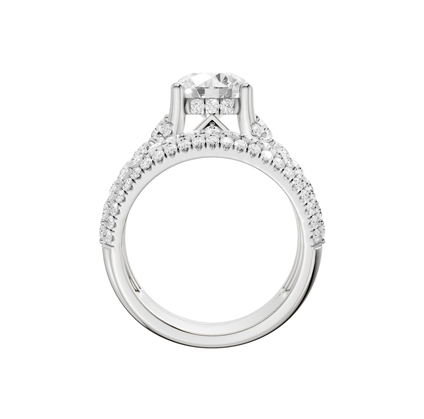 3.50ct Round Certified Lab Diamond Ring