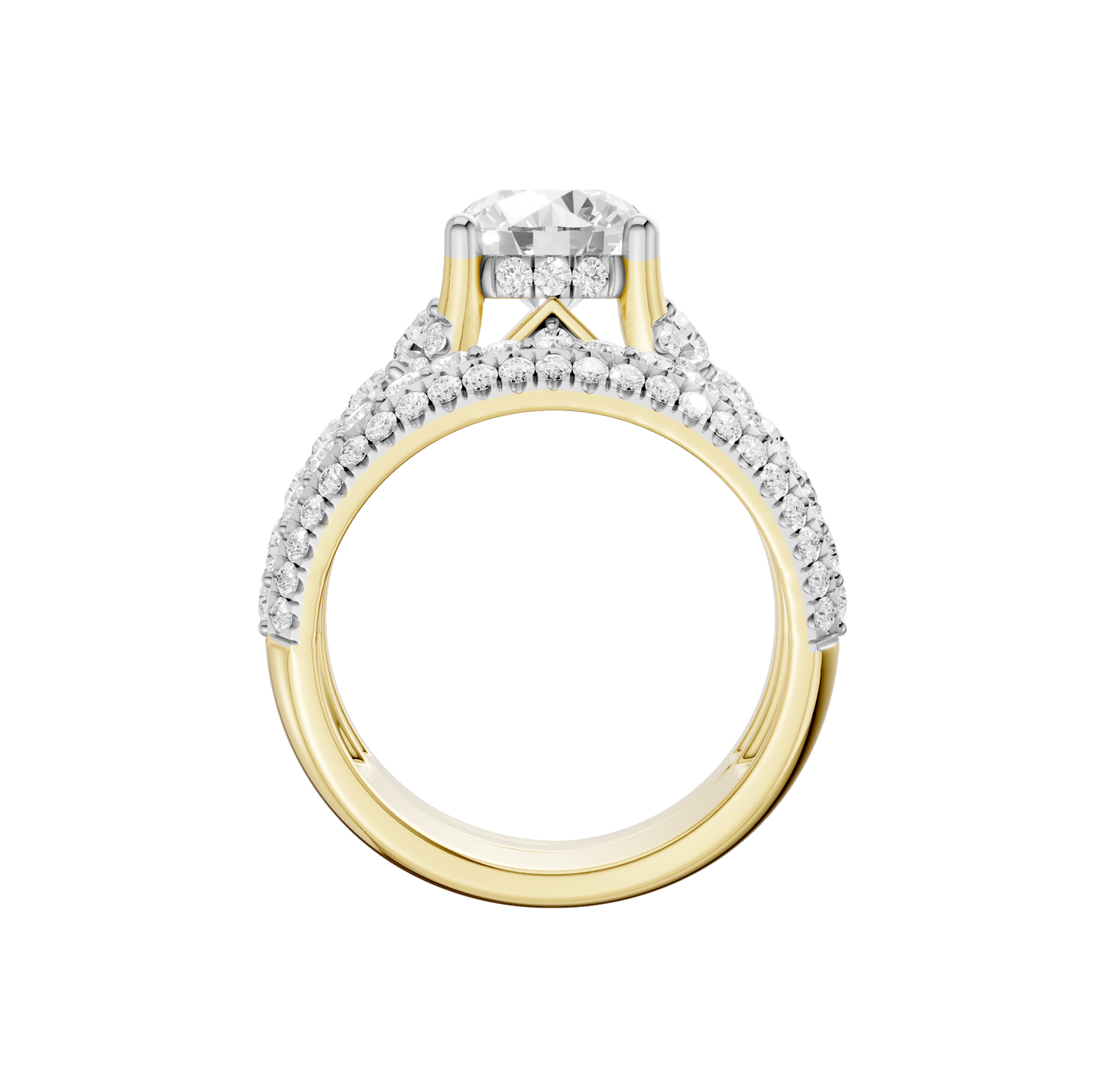 3.50ct Round Certified Lab Diamond Ring