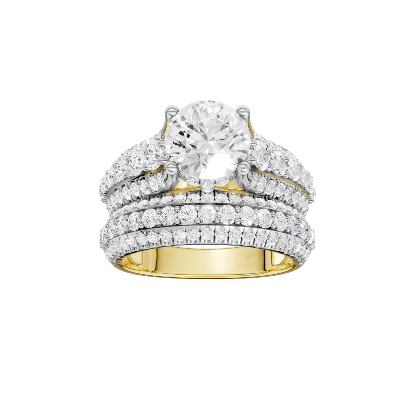 3.50ct Round Certified Lab Diamond Ring