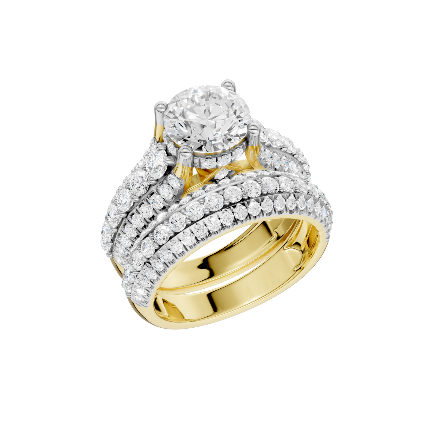 3.50ct Round Certified Lab Diamond Ring