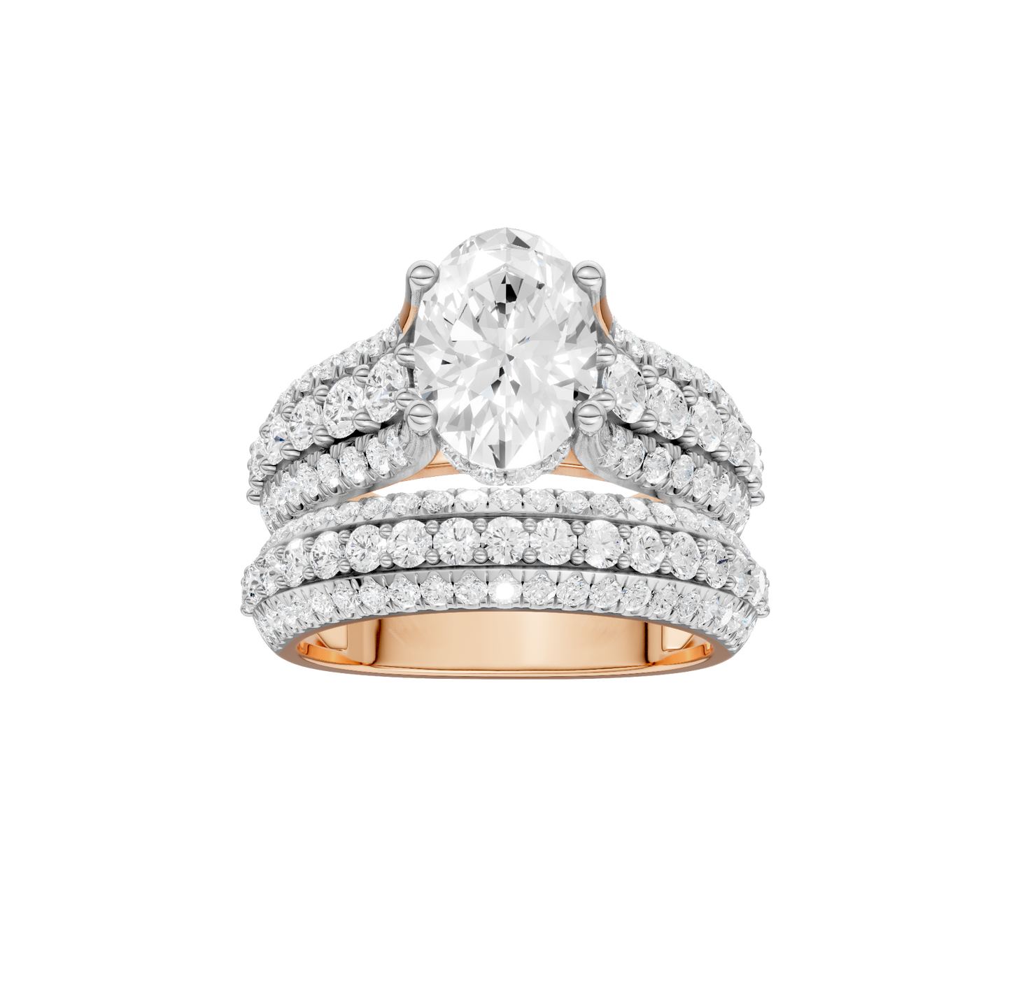 3.50ct Oval Certified Lab Diamond Ring
