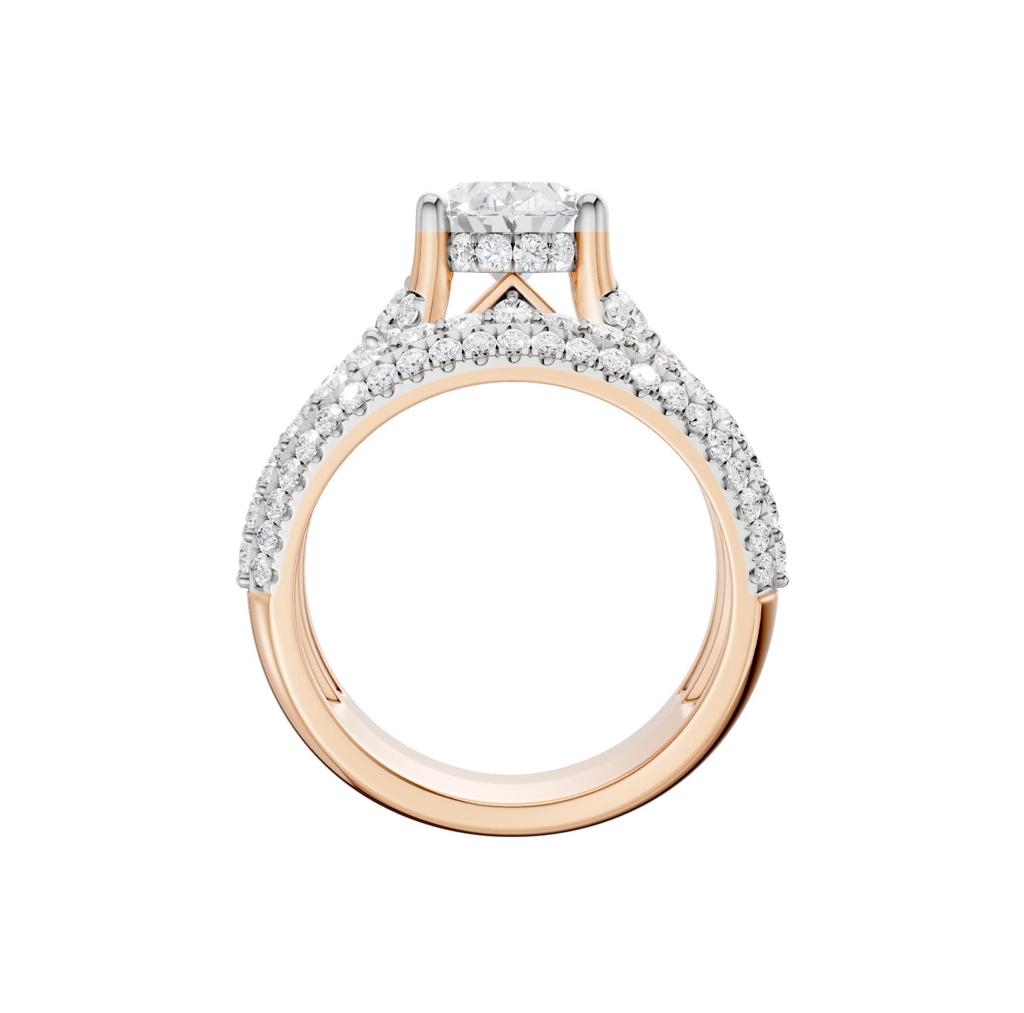 3.50ct Oval Certified Lab Diamond Ring