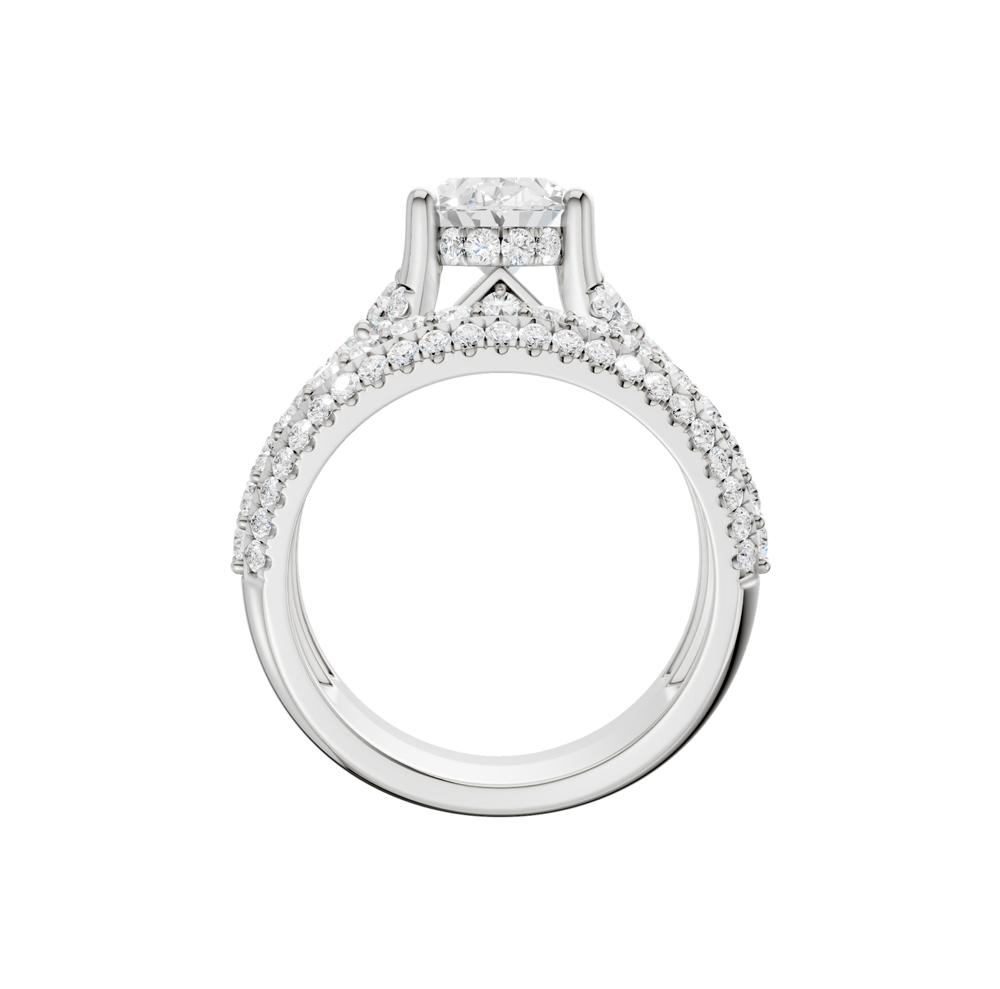 3.50ct Oval Certified Lab Diamond Ring
