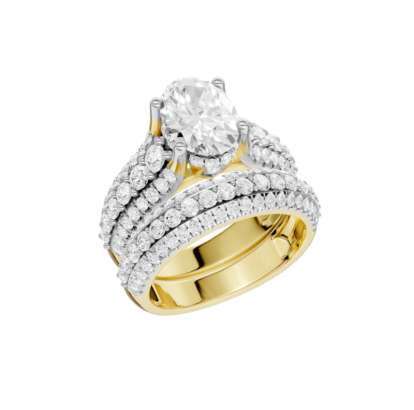 3.50ct Oval Certified Lab Diamond Ring