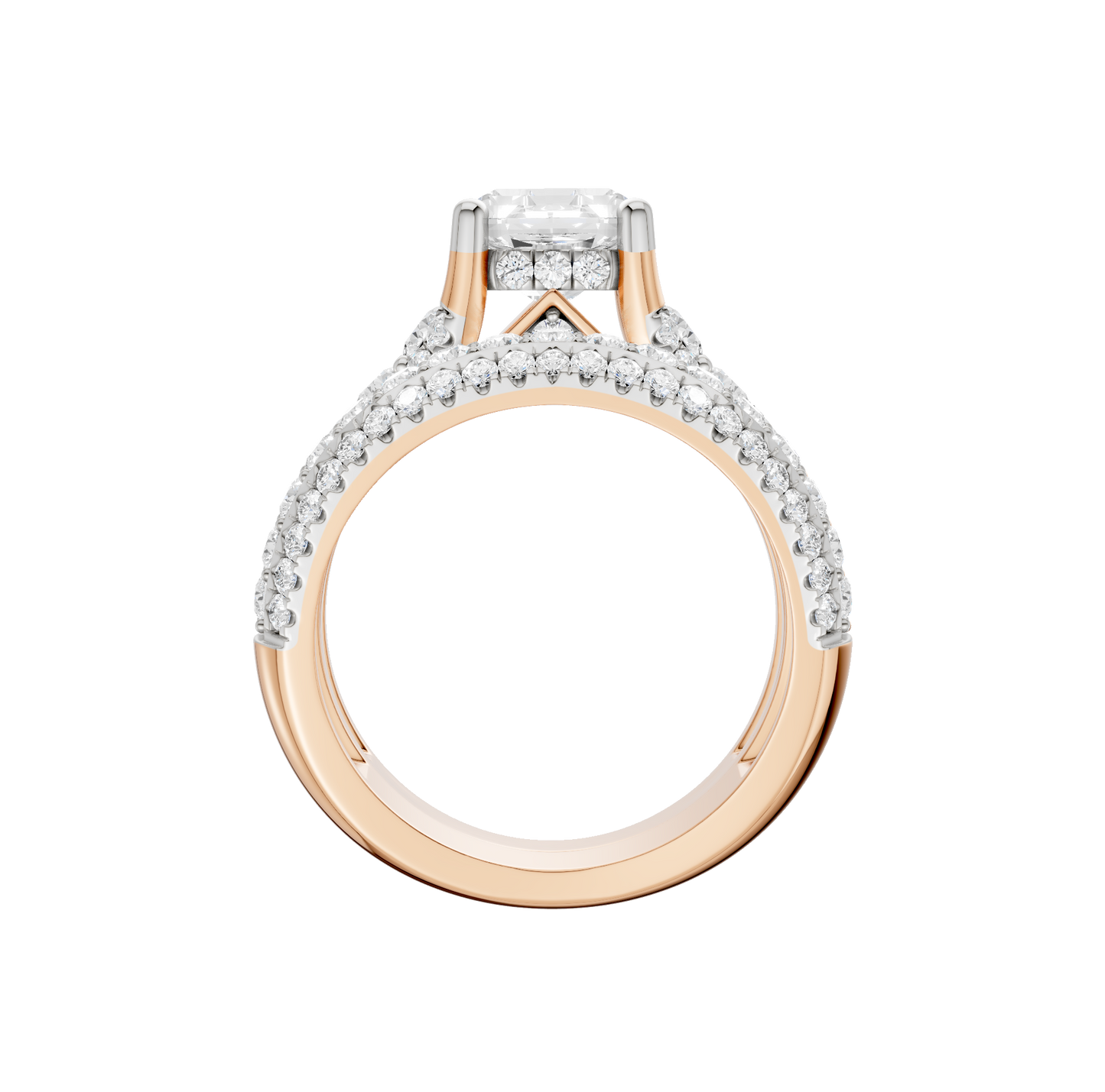 3.50ct Asscher Certified Lab Diamond Ring