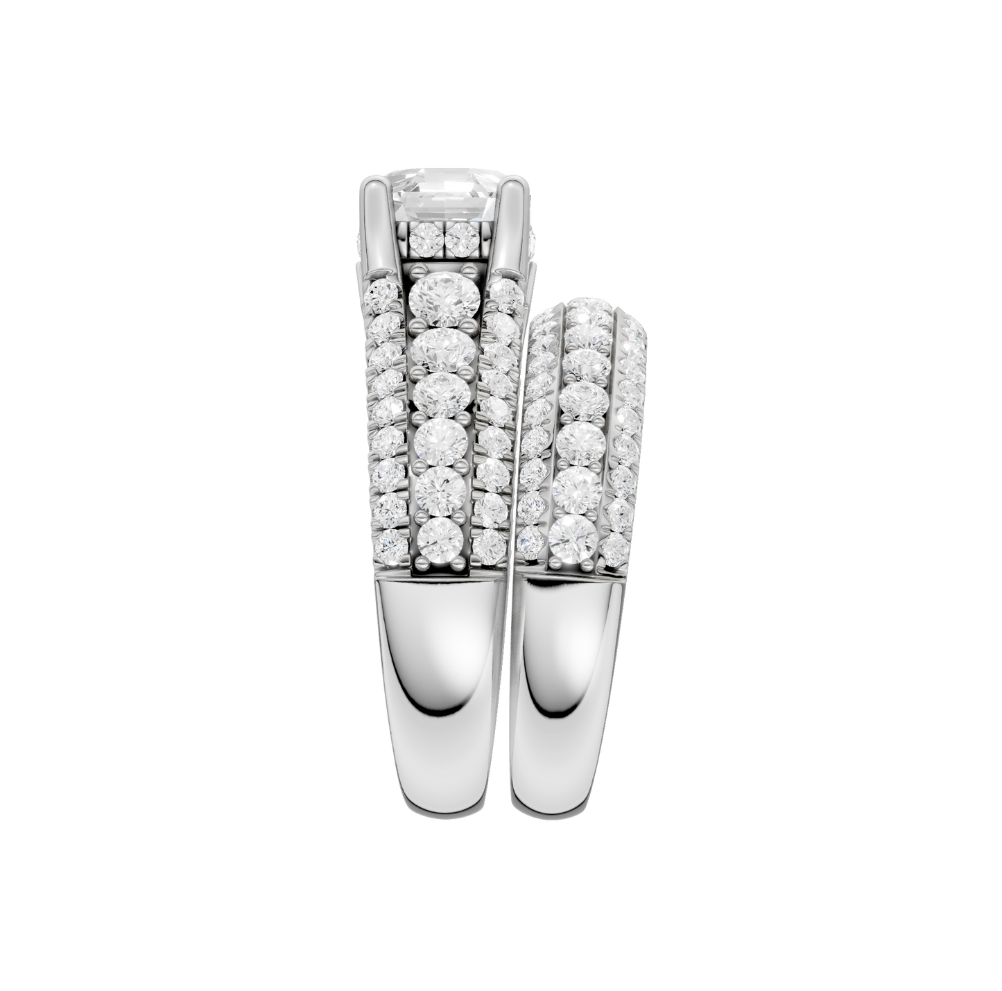 3.50ct Asscher Certified Lab Diamond Ring