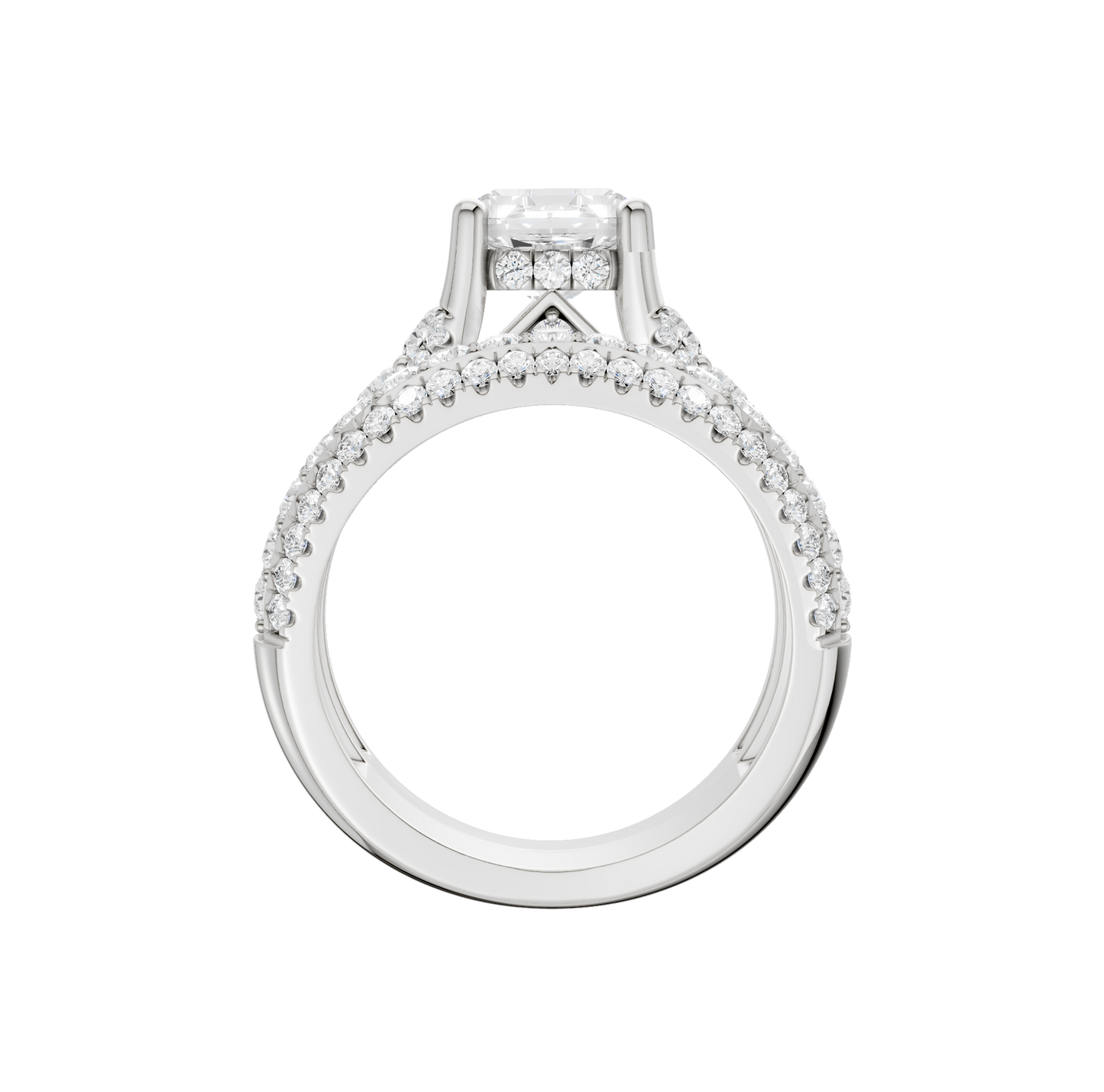 3.50ct Asscher Certified Lab Diamond Ring