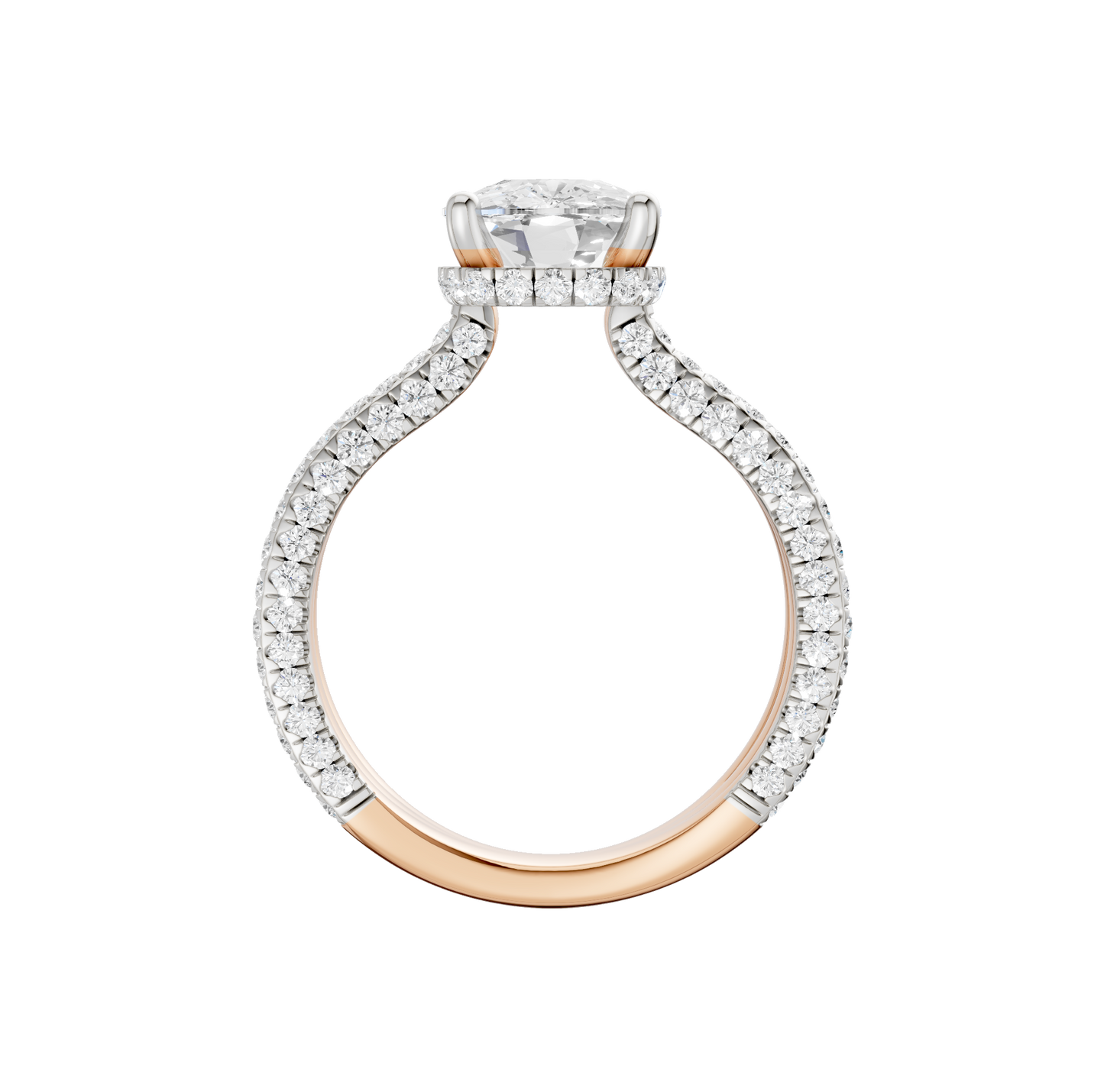 4.00ct Elongated Cushion Certified Lab Diamond Ring